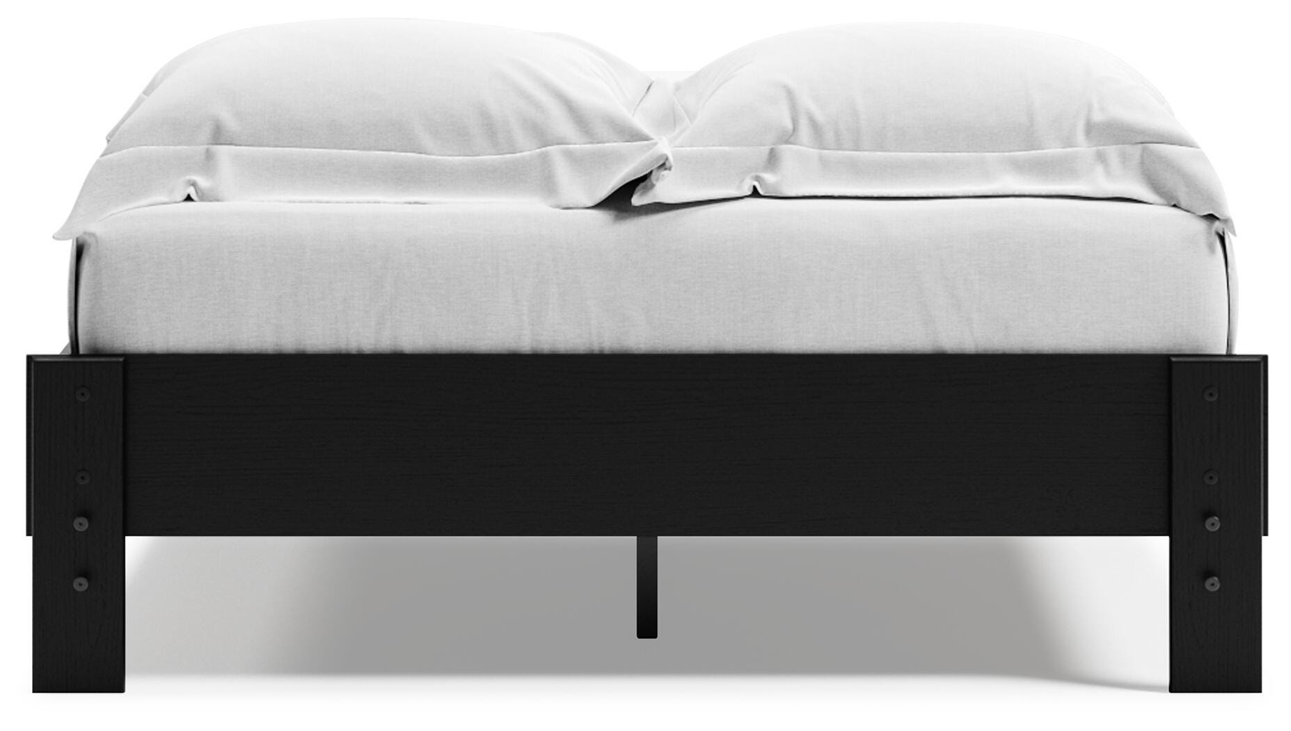 Finch Platform Bed, Black, large