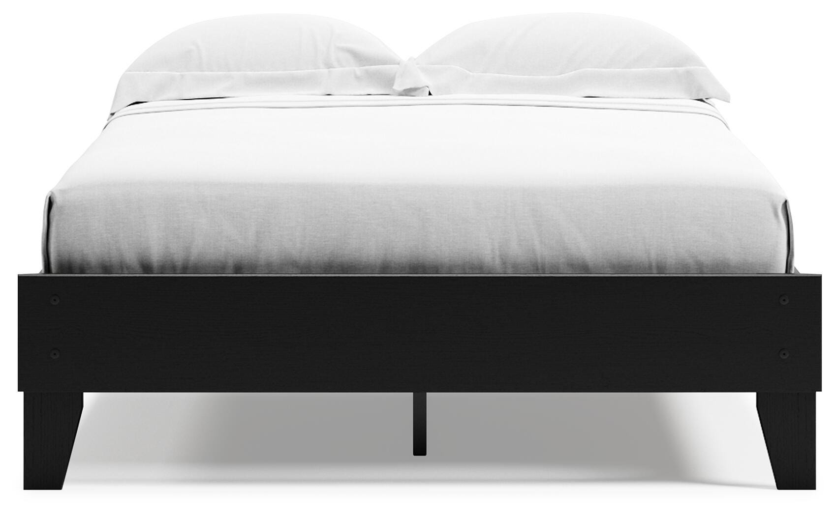 Finch Platform Bed, Black, large