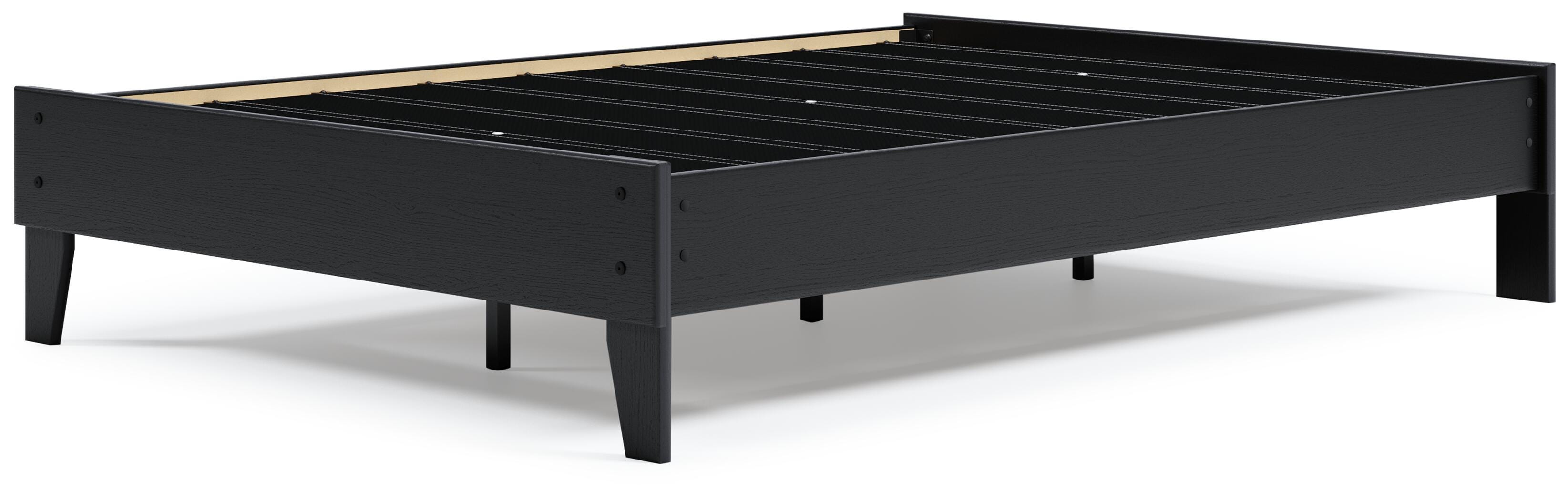Finch Platform Bed, Black, large