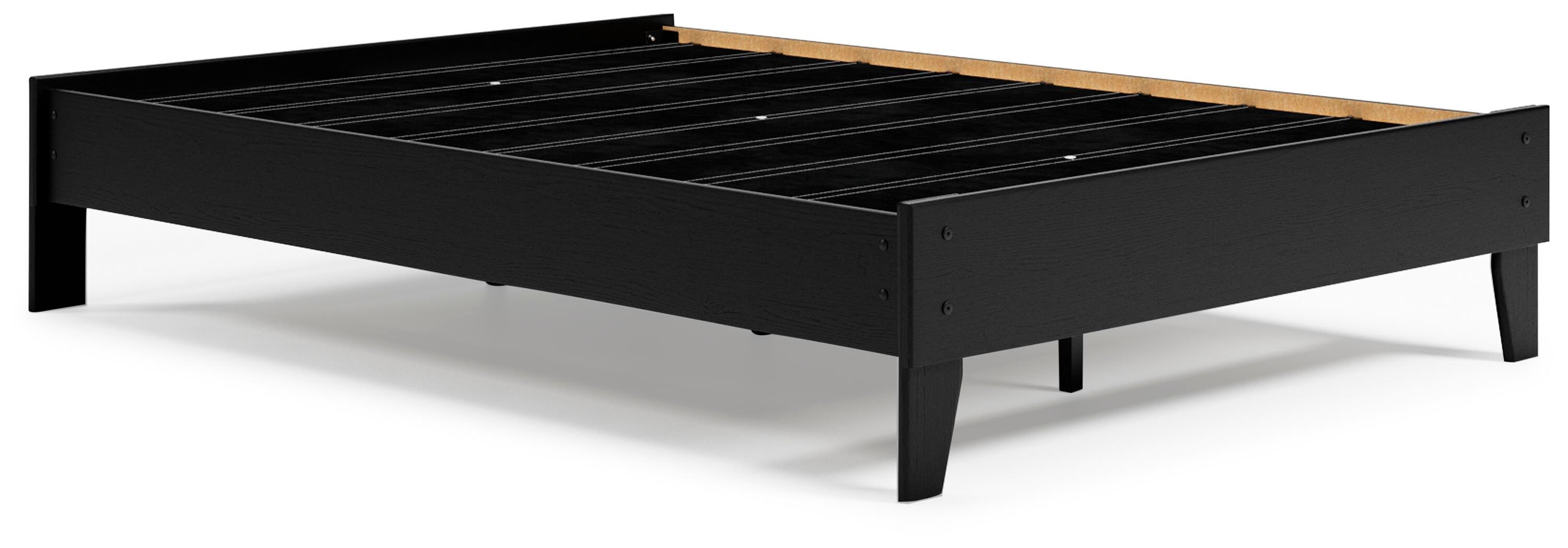 Finch Platform Bed, Black, large