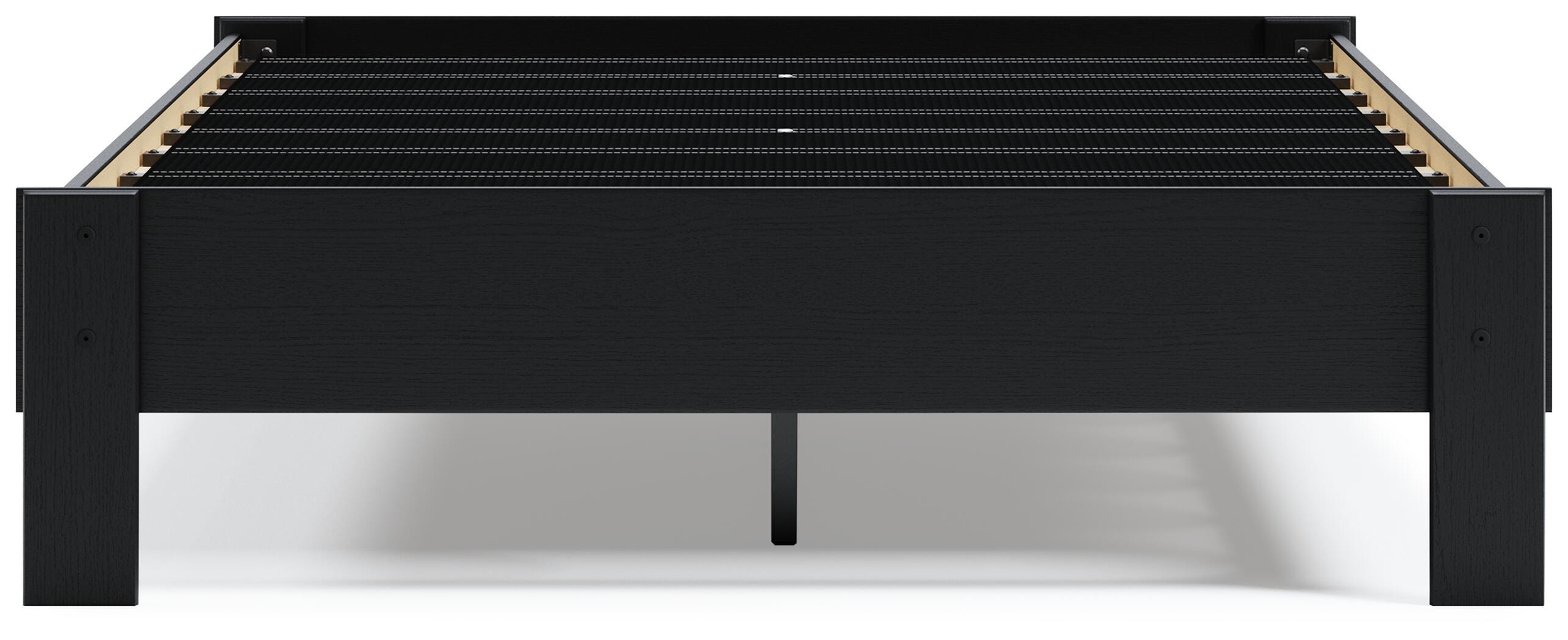 Finch Platform Bed, Black, large