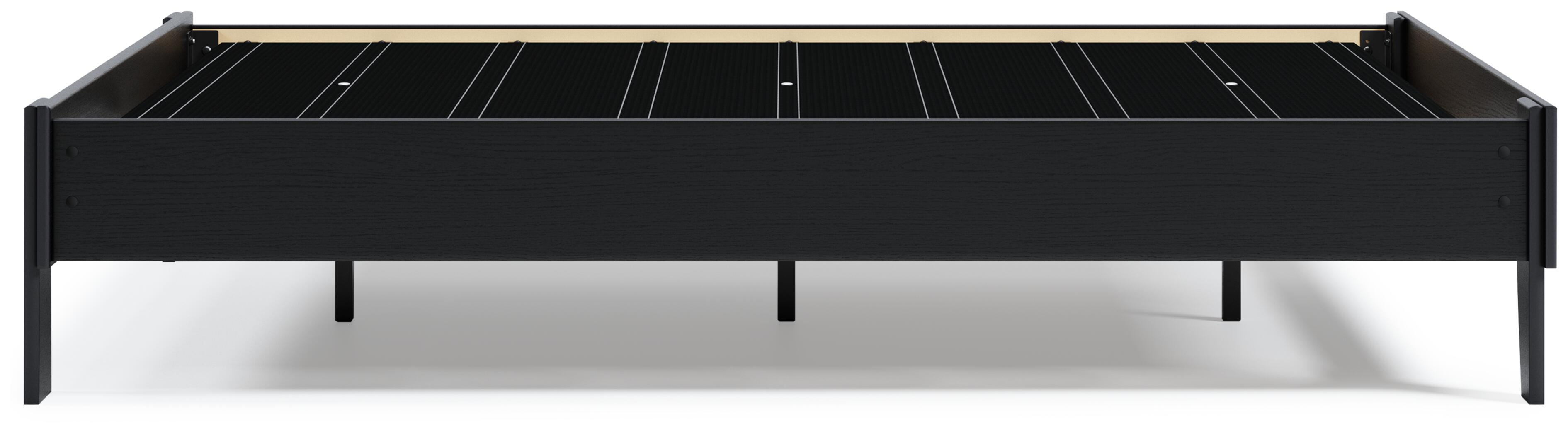 Finch Platform Bed, Black, large