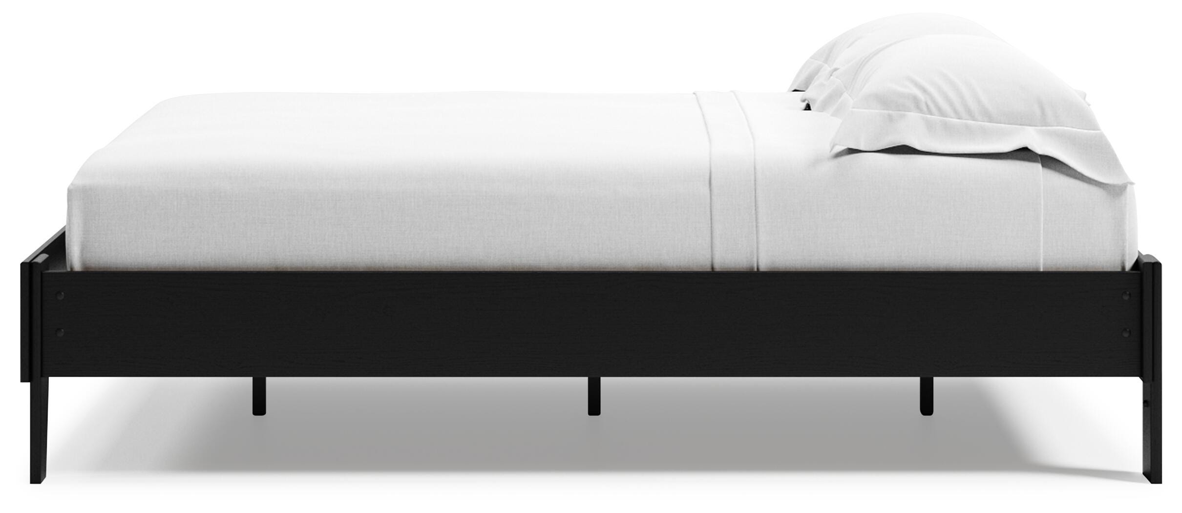 Finch Platform Bed, Black, large