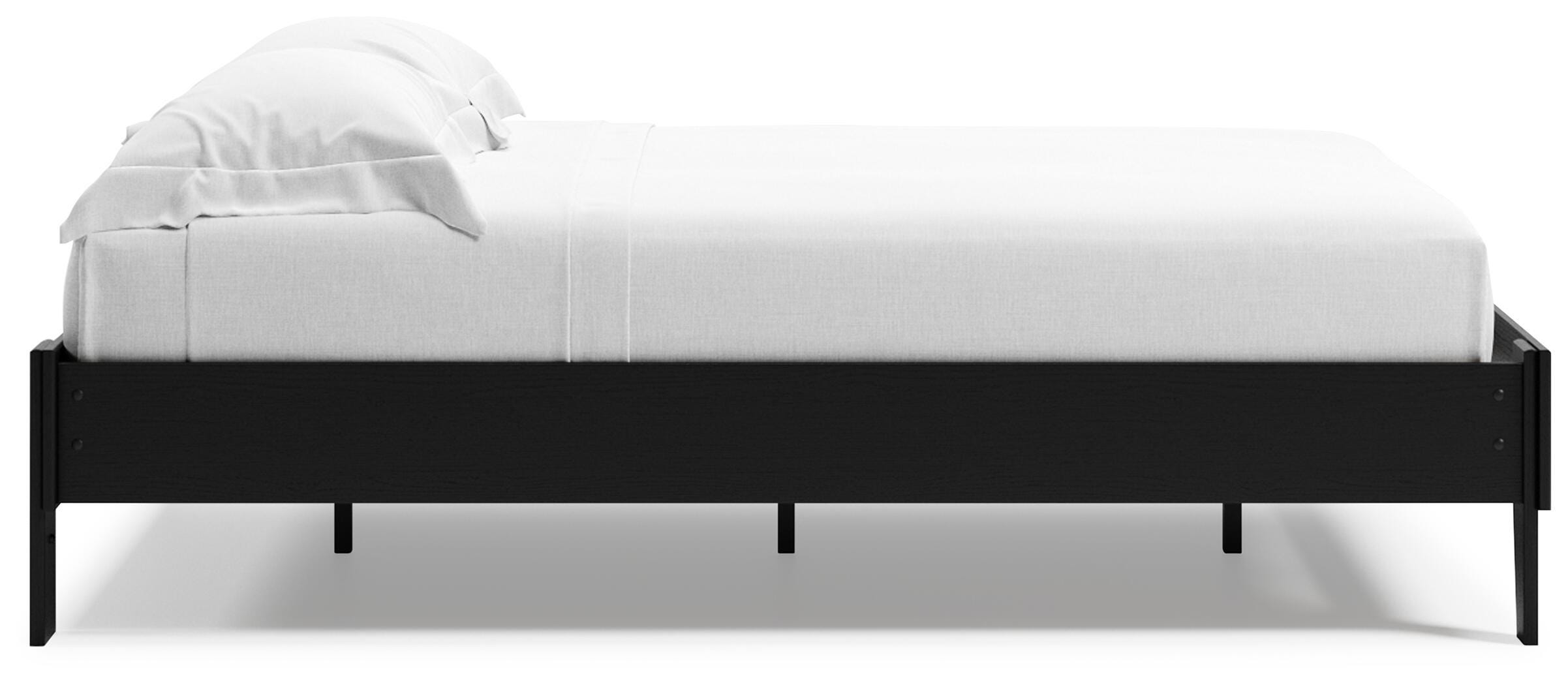 Finch Platform Bed, Black, large