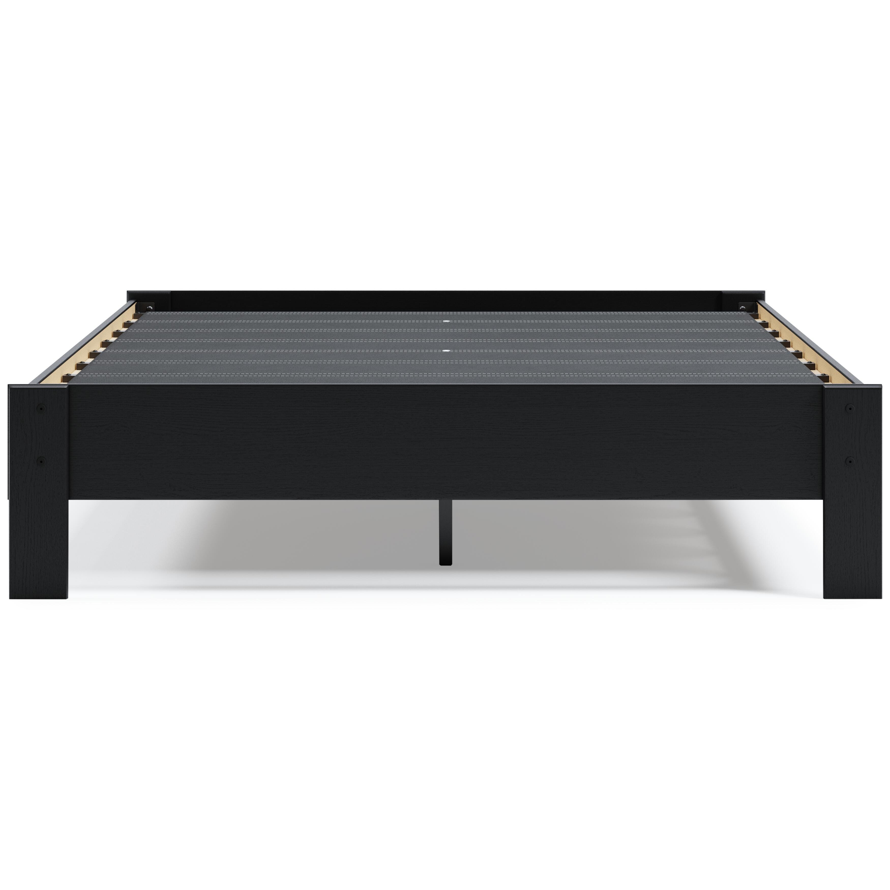 Finch Queen Platform Bed with Mattress, Black, large
