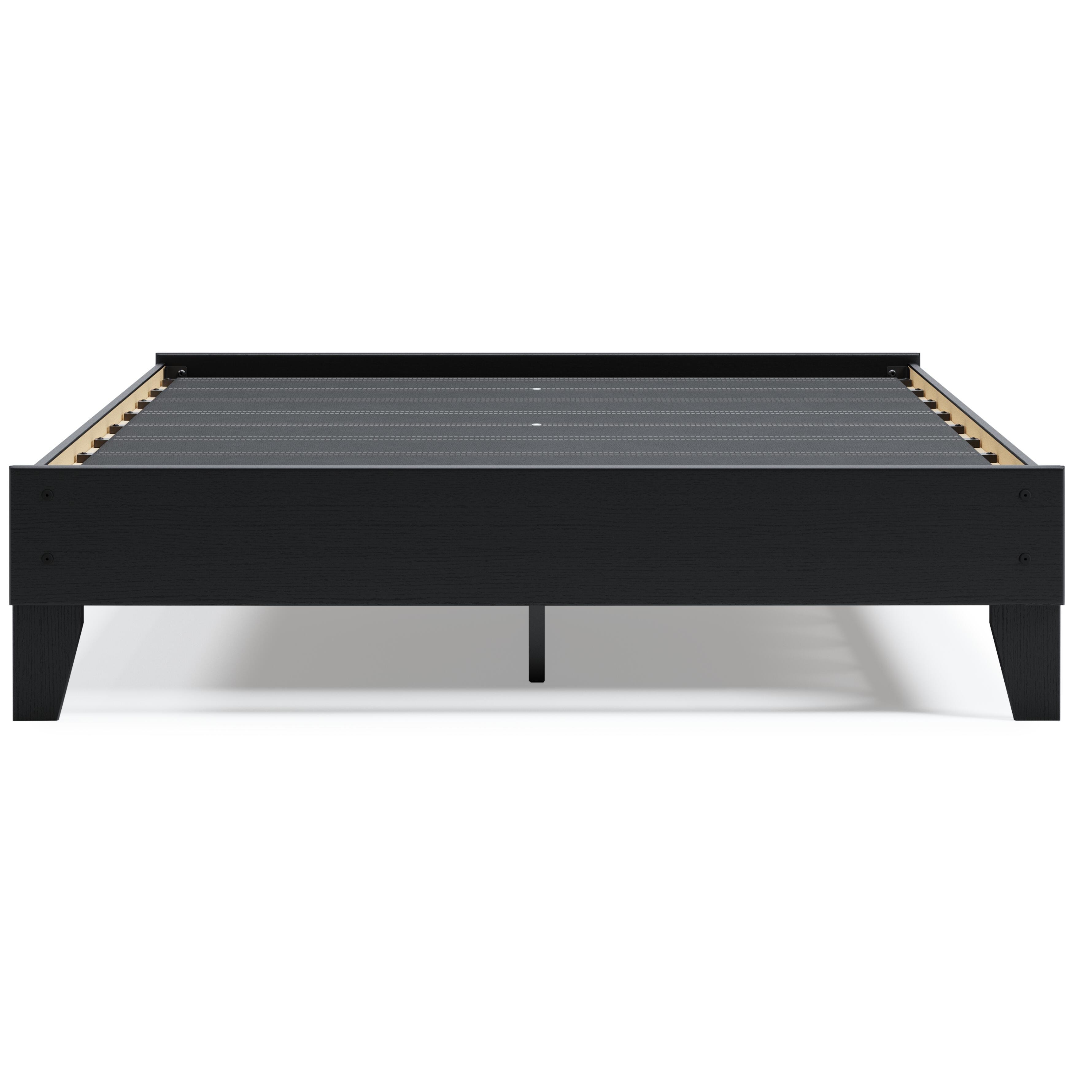 Finch Queen Platform Bed with Mattress, Black, large