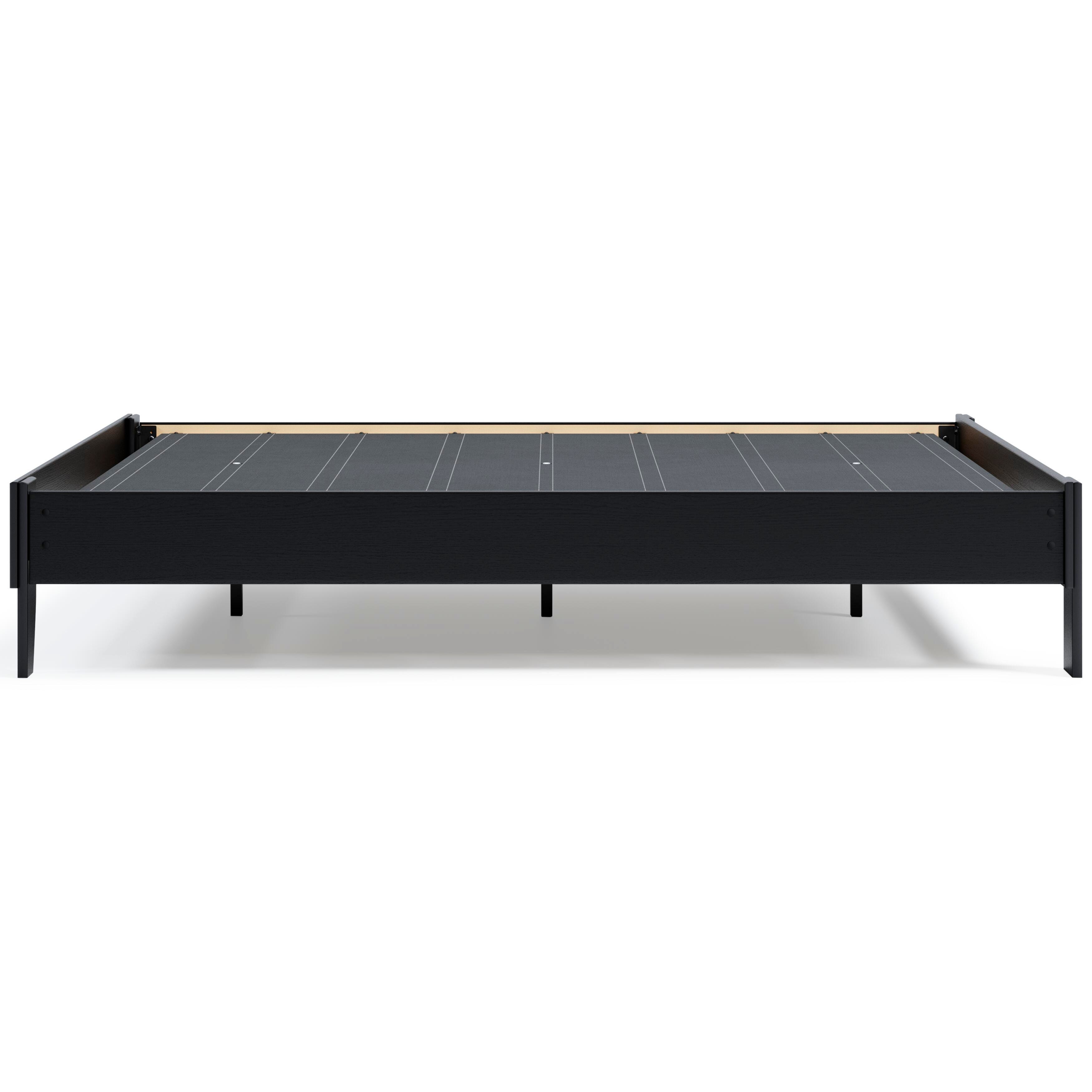 Finch Queen Platform Bed with Mattress, Black, large