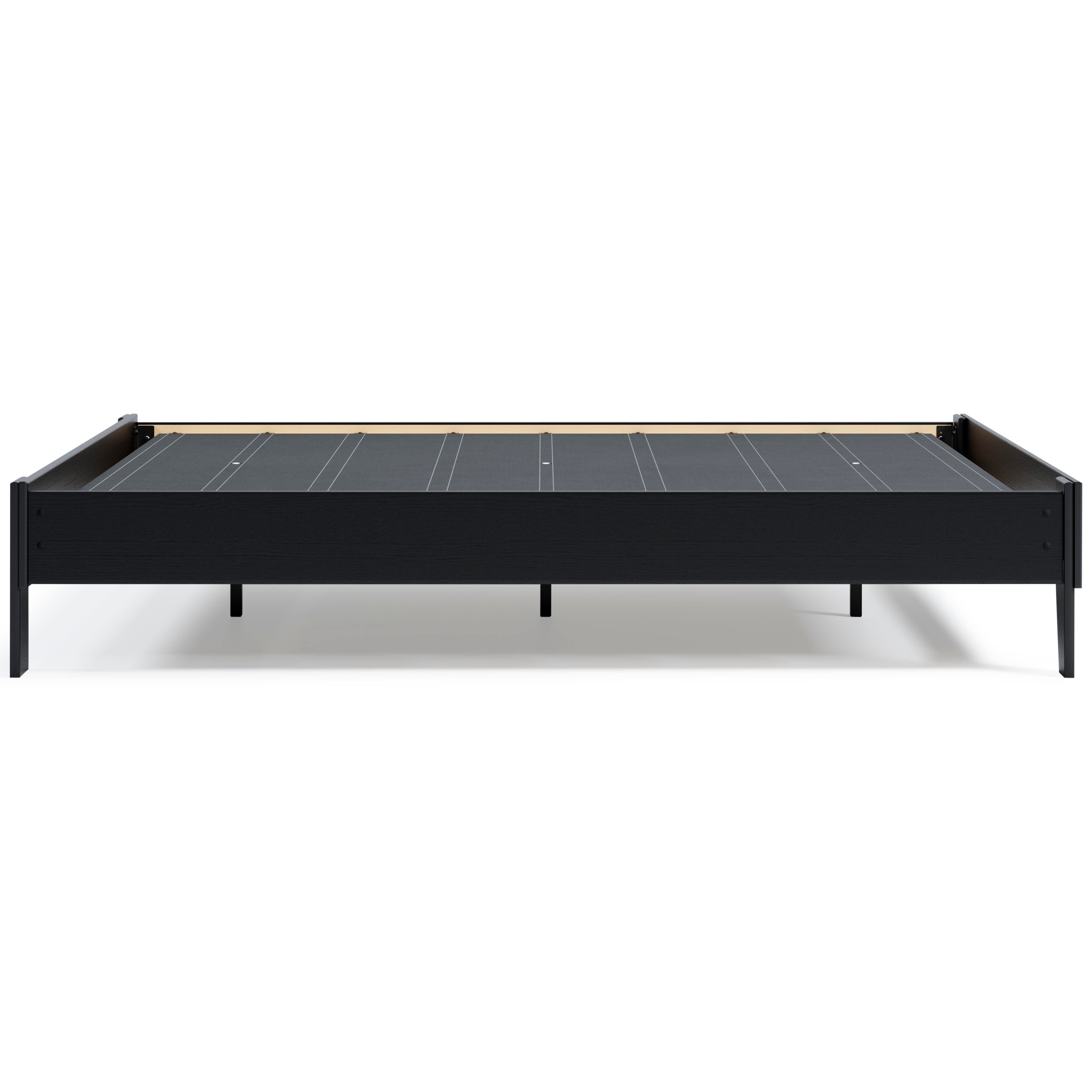 Finch Queen Platform Bed with Mattress, Black, large