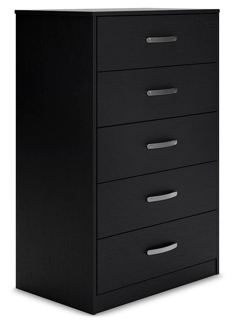 Finch 5 Drawer Chest of Drawers, Black