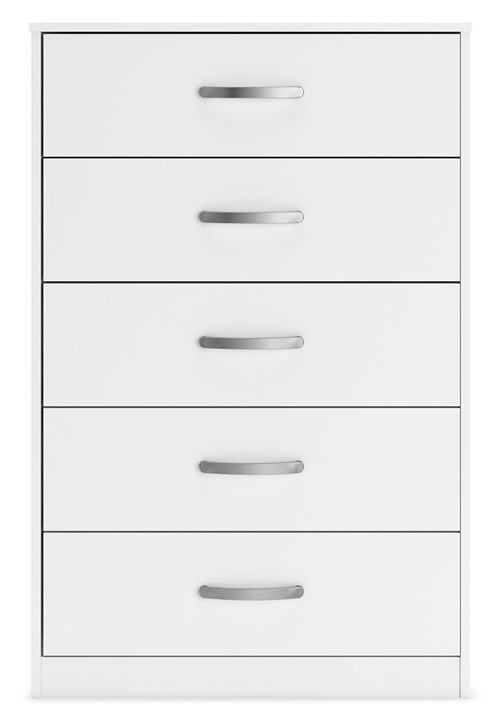 Flannia Chest of Drawers, White, large
