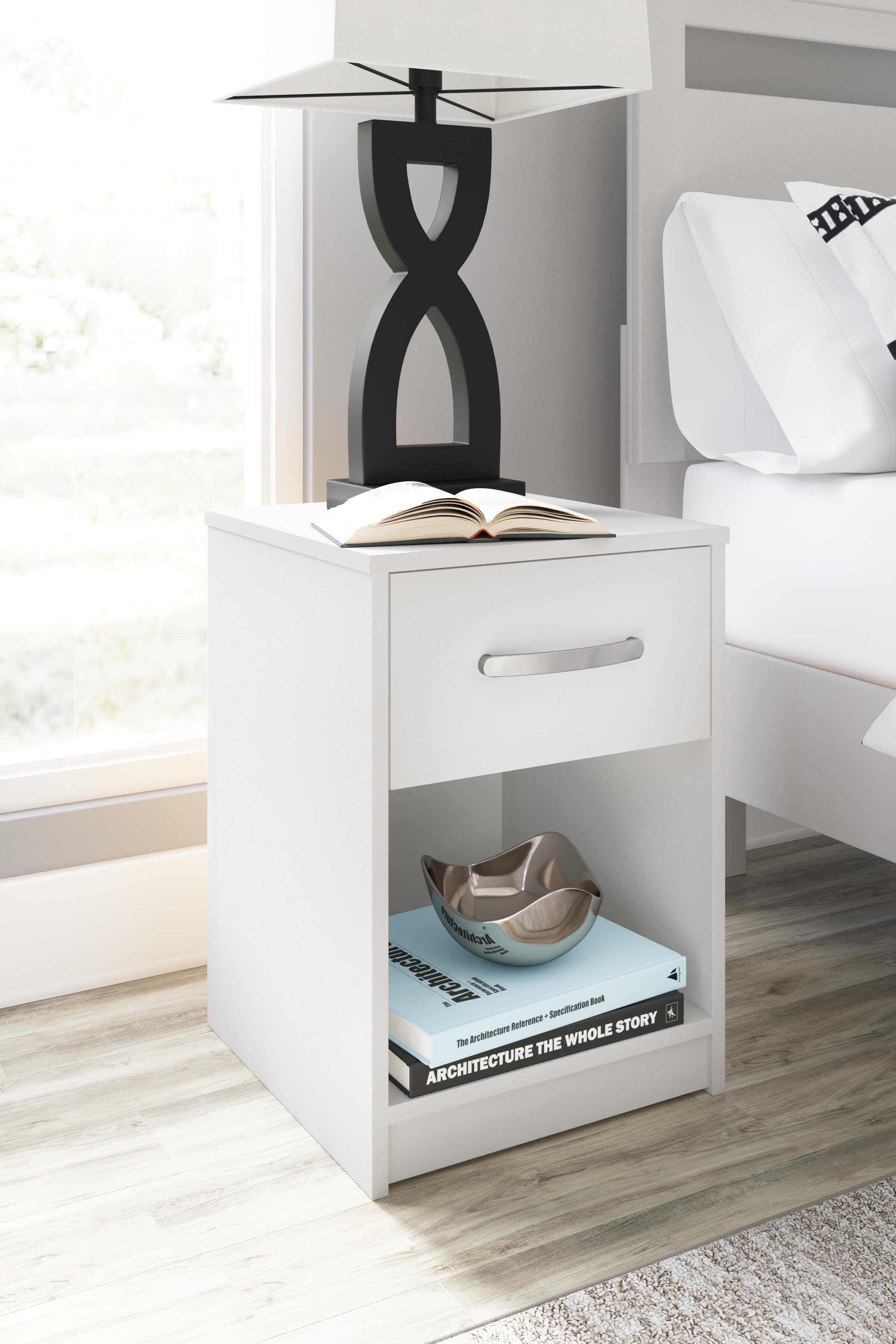 Flannia Nightstand, White, large