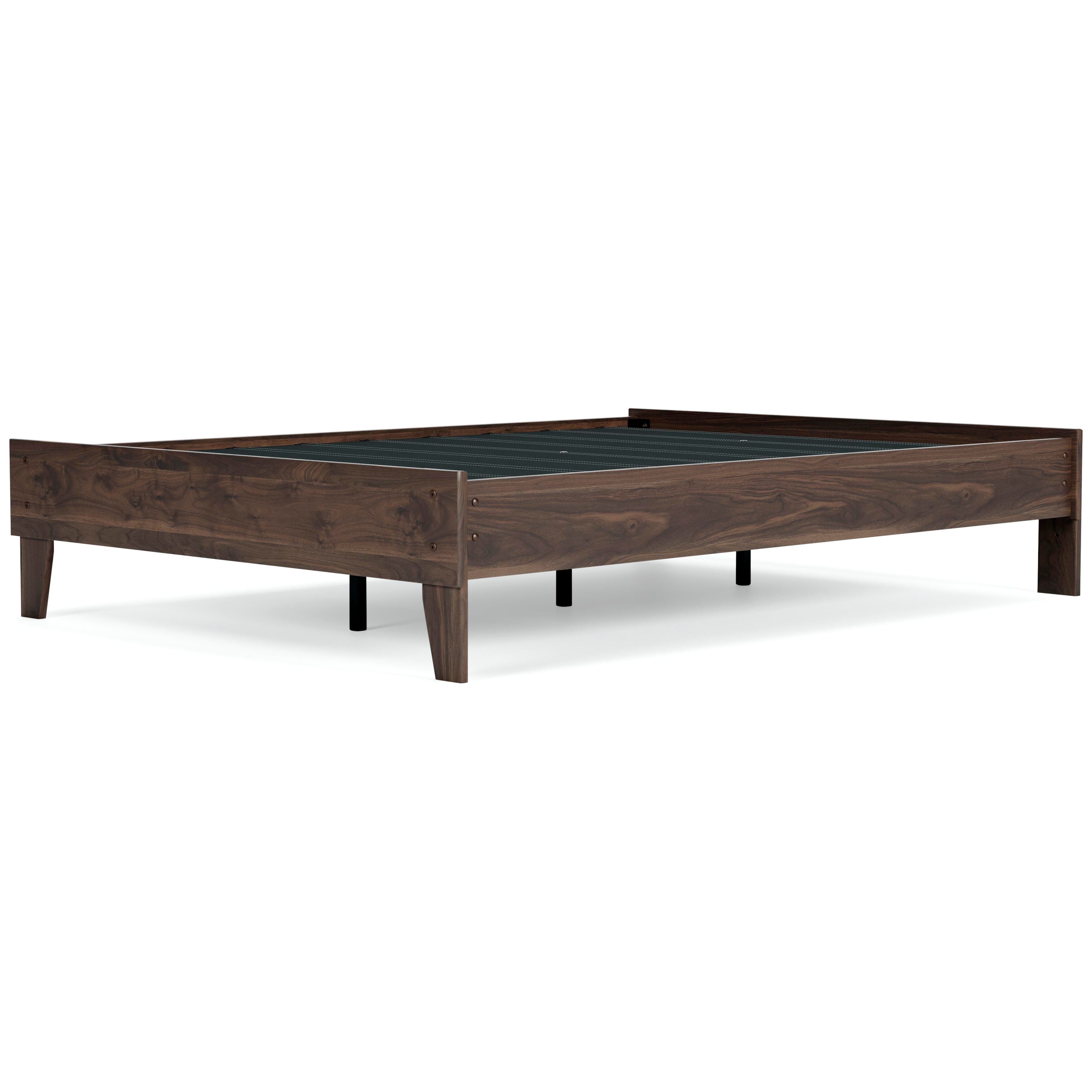 Calverson Platform Bed with Mattress, Mocha, large
