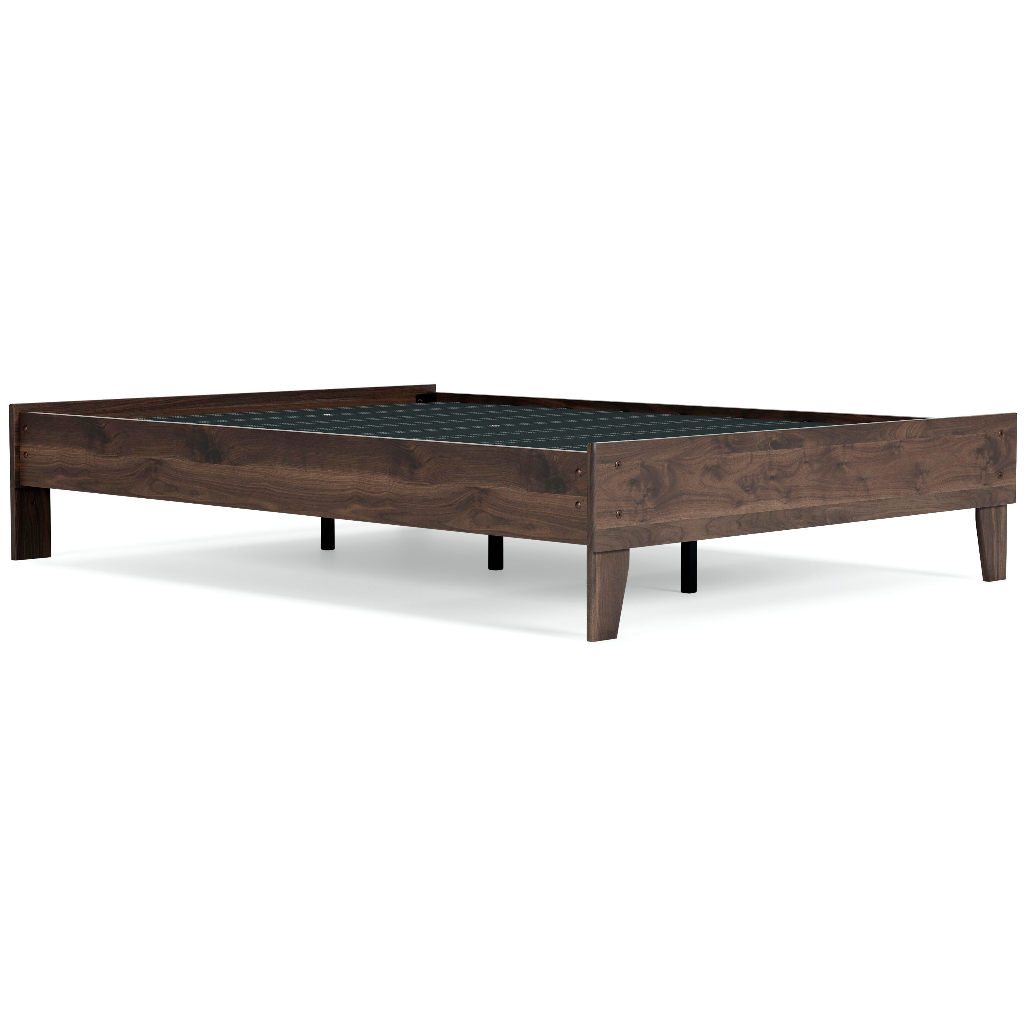 Calverson Platform Bed with Mattress, Mocha, large