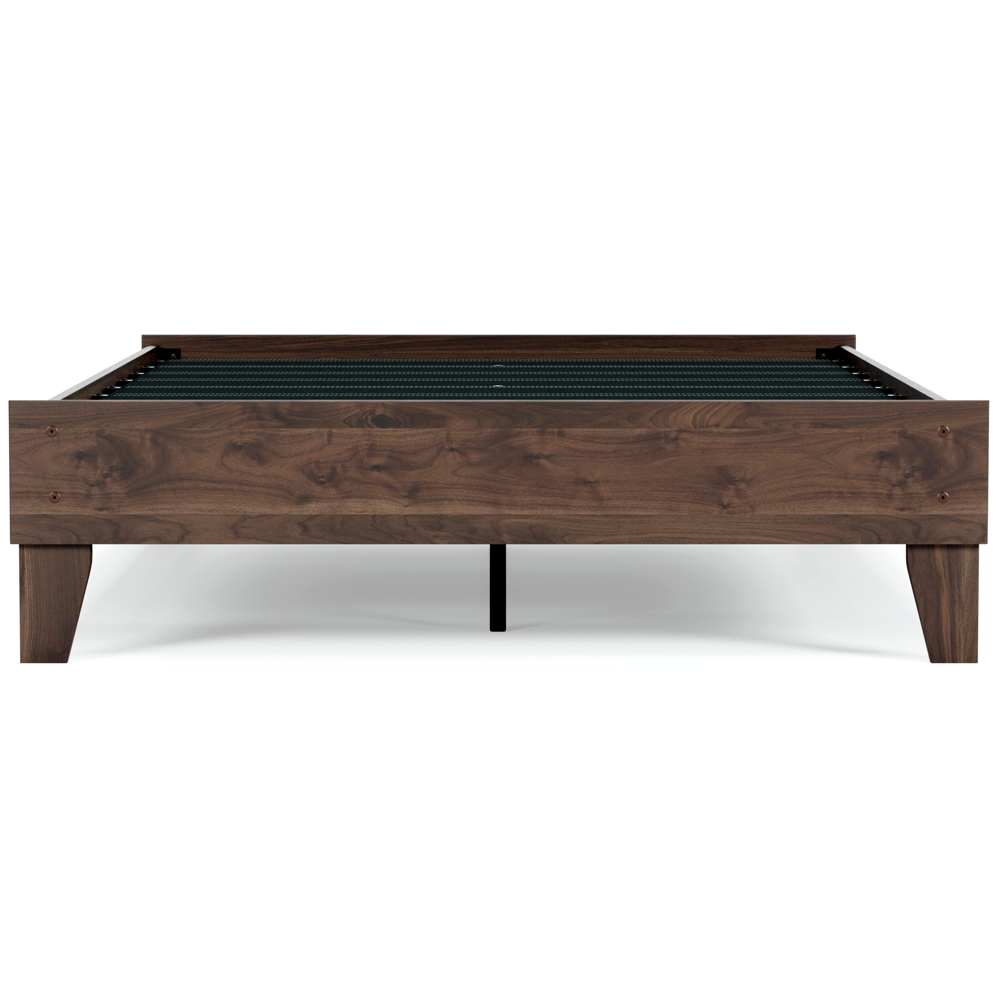 Calverson Platform Bed with Mattress, Mocha, large