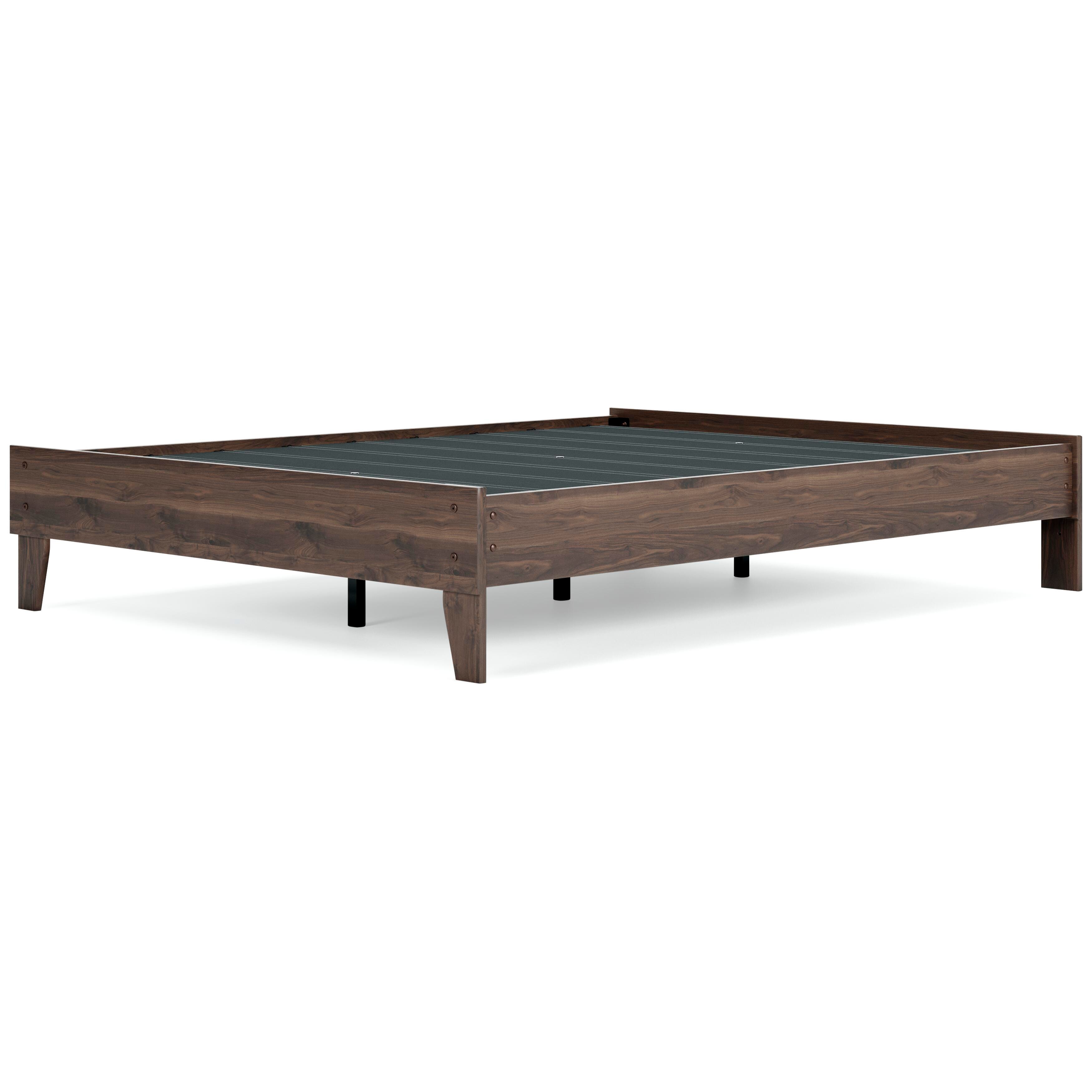 Calverson Queen Platform Bed with Mattress, Mocha, large