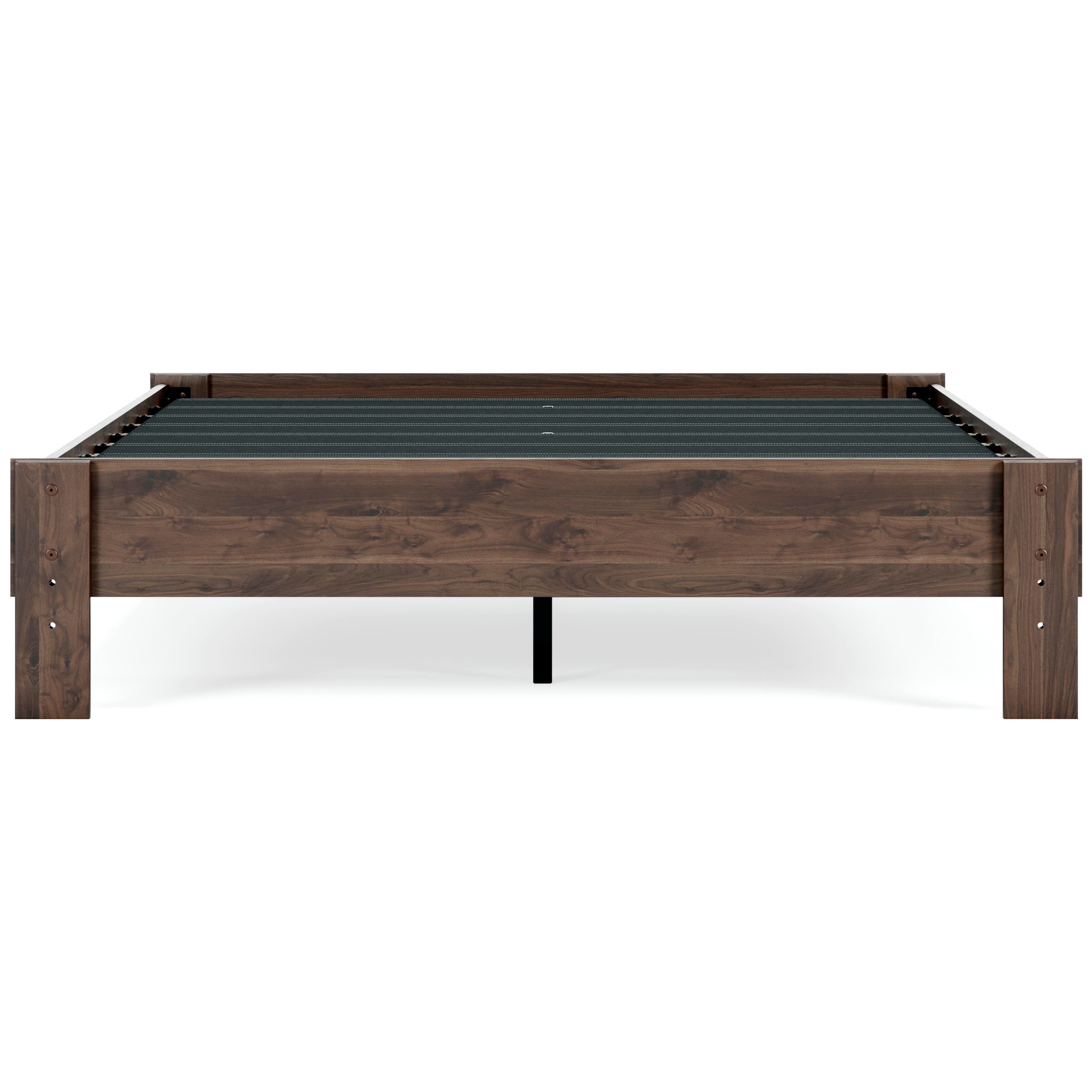 Calverson Queen Platform Bed with Mattress, Mocha, large