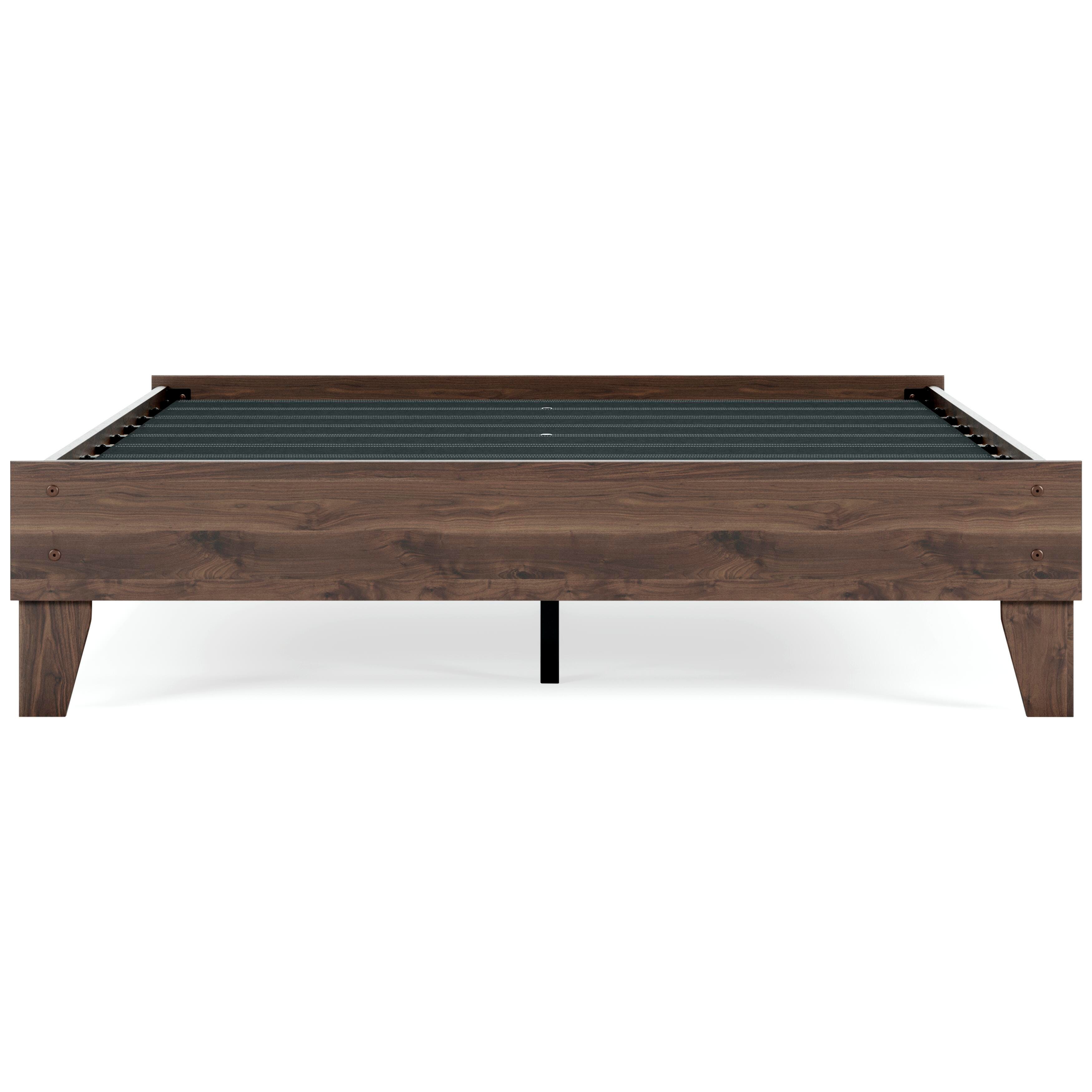 Calverson Queen Platform Bed with Mattress, Mocha, large