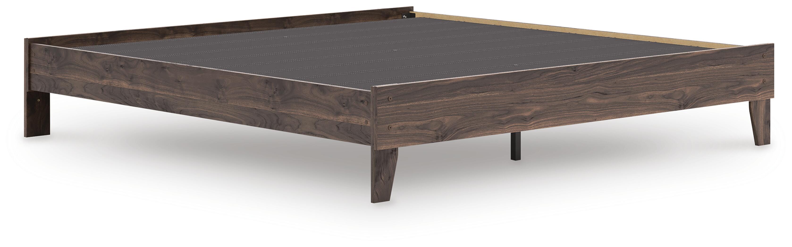 Calverson King Platform Bed, Brown, large