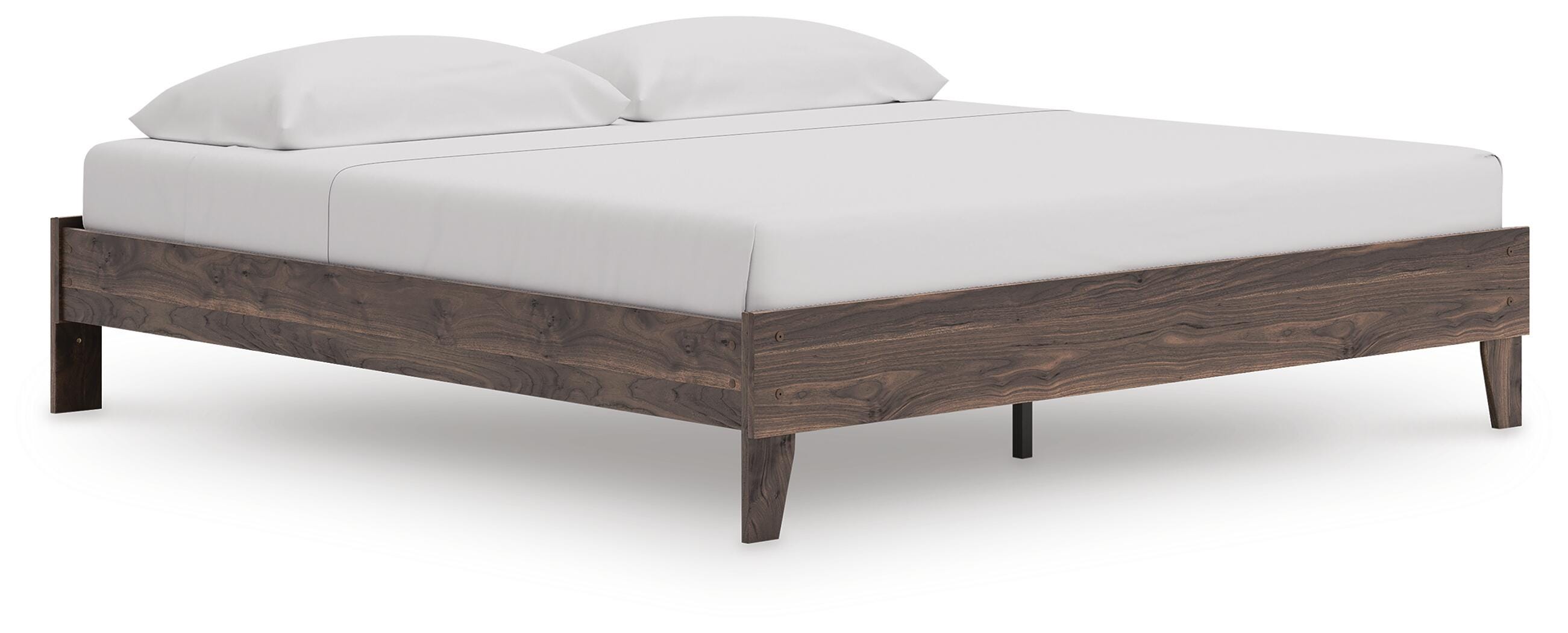 Calverson King Platform Bed, Brown, large