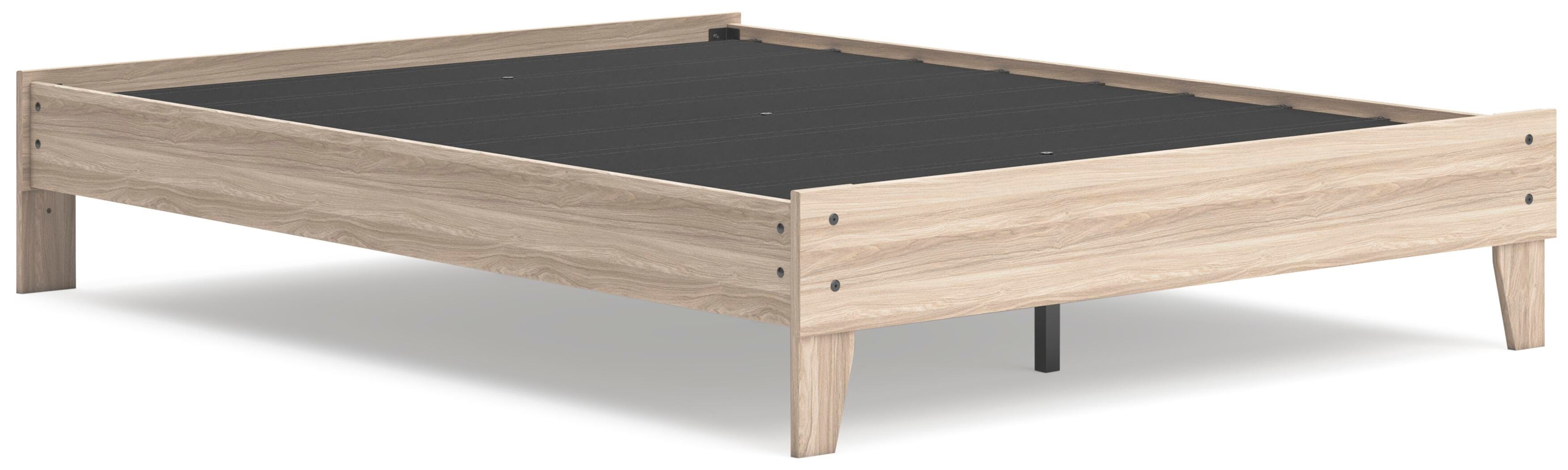 Battelle Queen Platform Bed, Tan, large