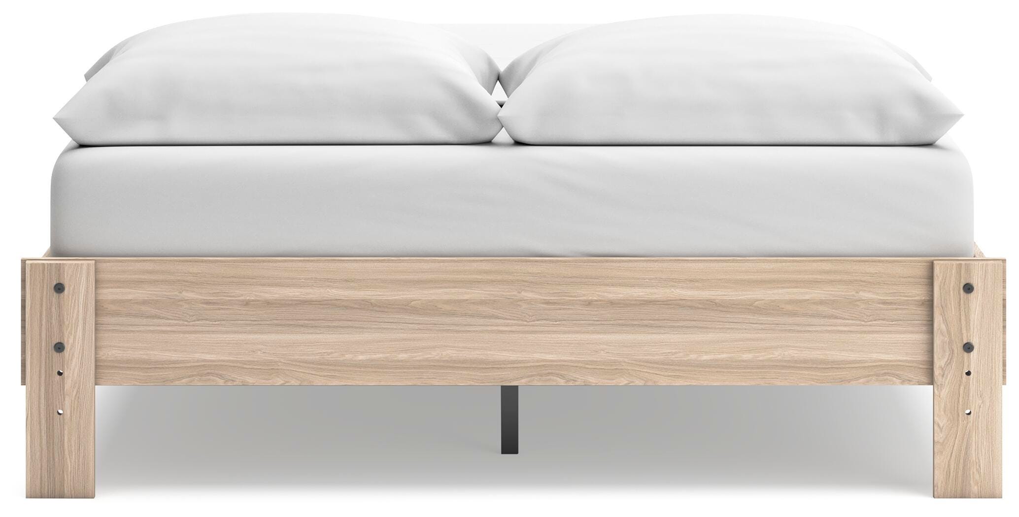 Battelle Queen Platform Bed, Tan, large