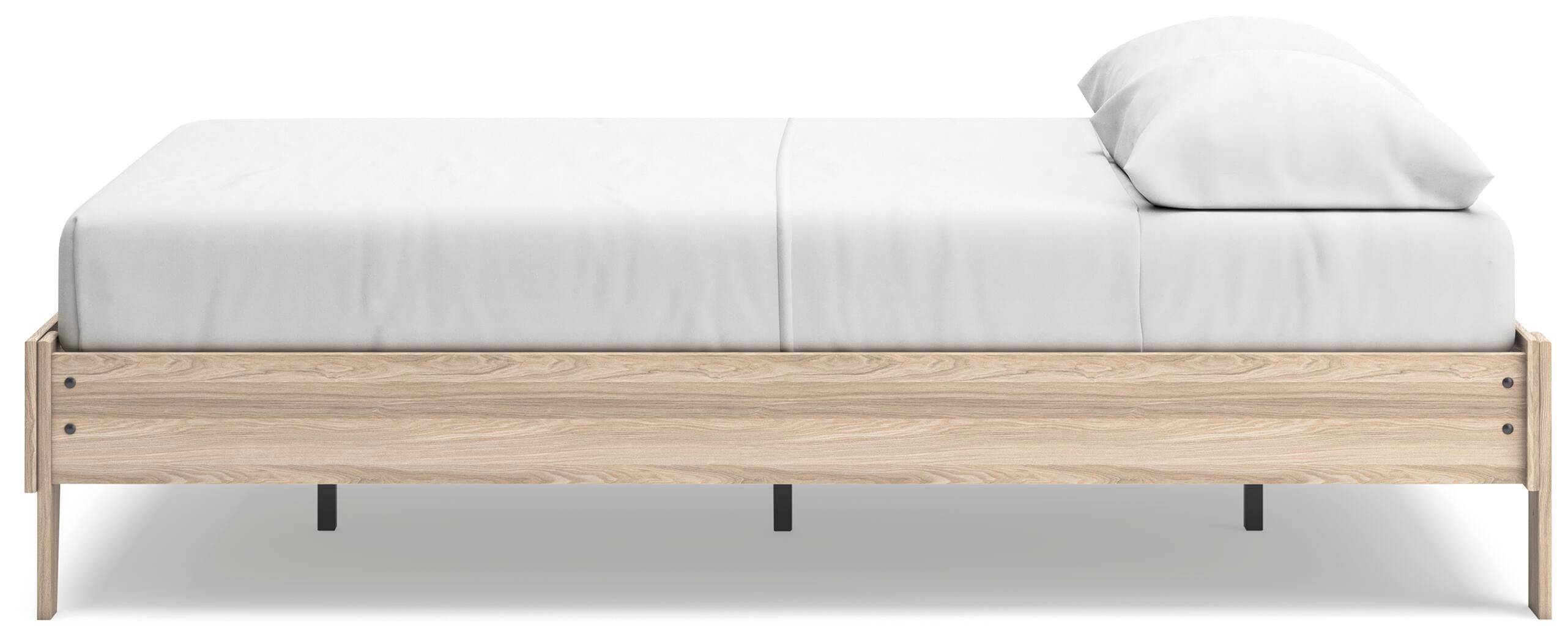 Battelle Queen Platform Bed, Tan, large