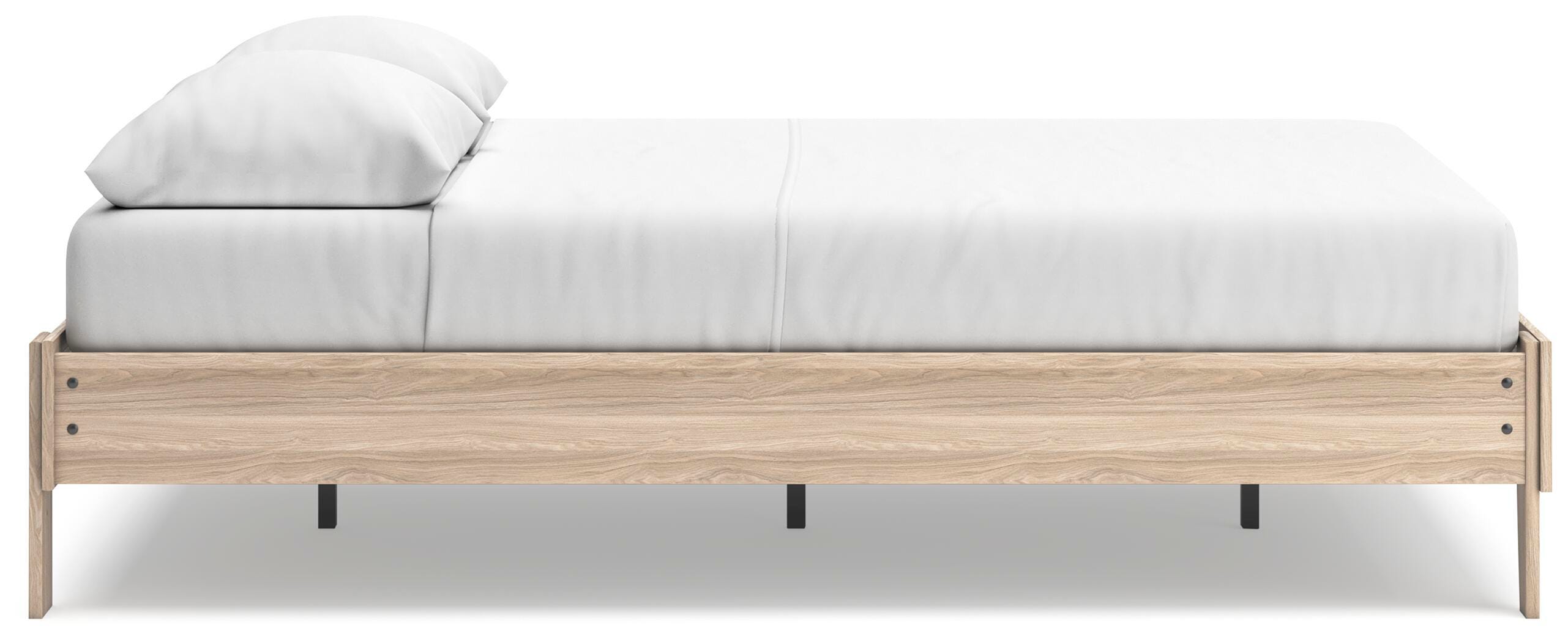 Battelle Queen Platform Bed, Tan, large