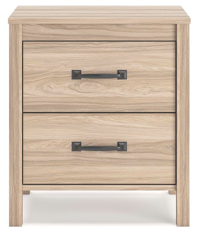 Battelle 22" 2 Drawer Nightstand, Tan