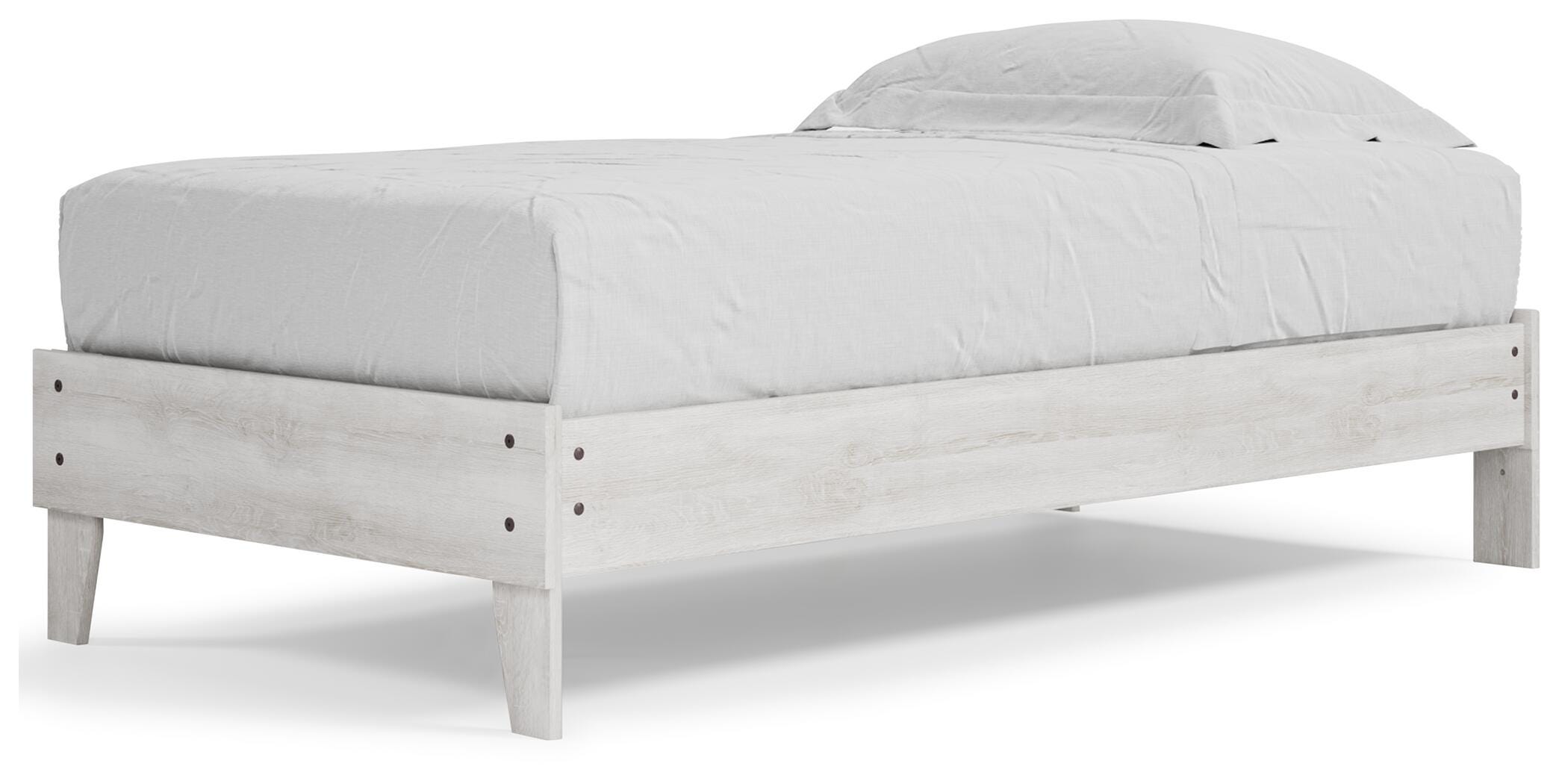 Shawburn Twin Platform Bed, Whitewash, large