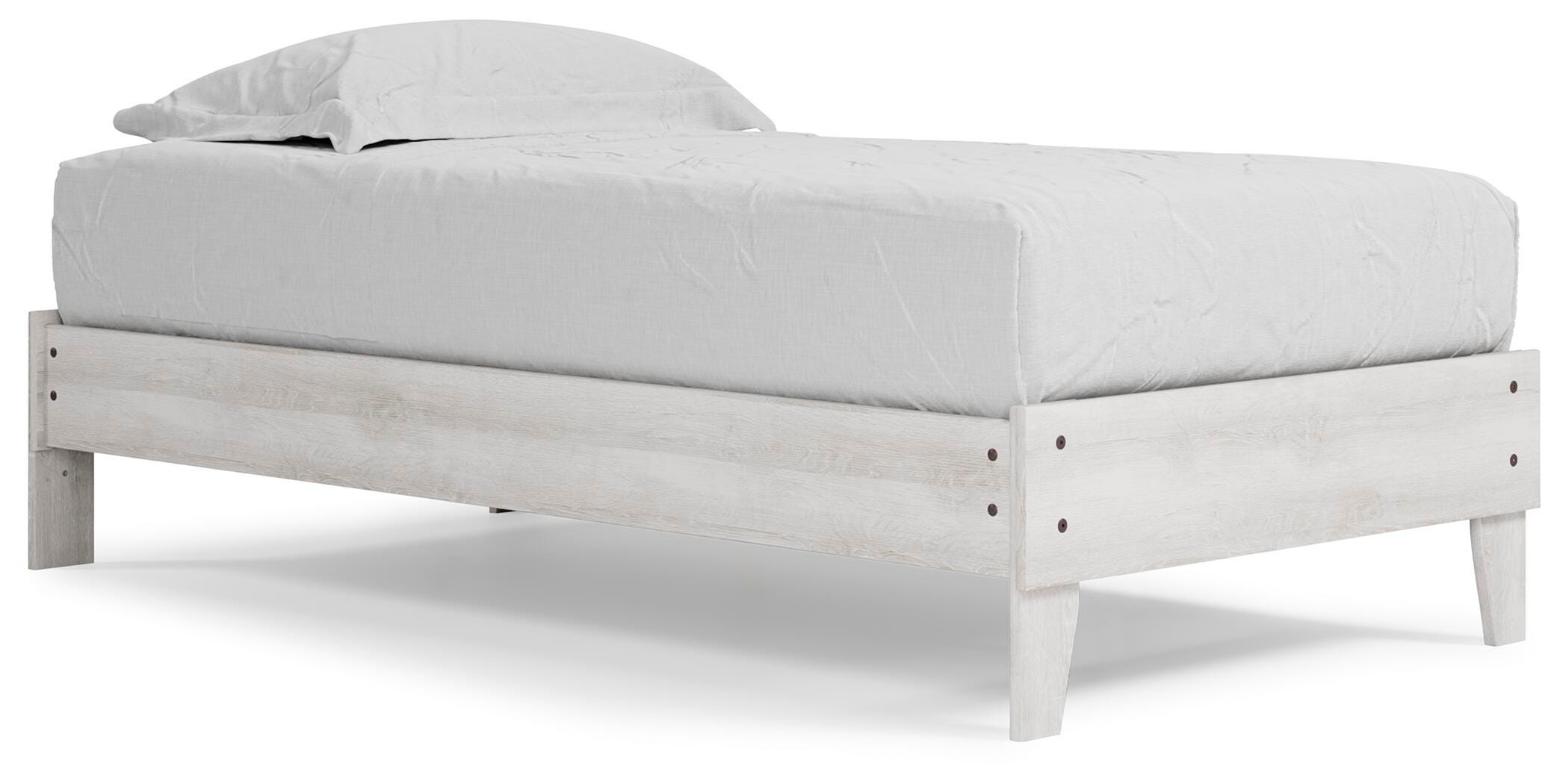 Shawburn Twin Platform Bed, Whitewash, large