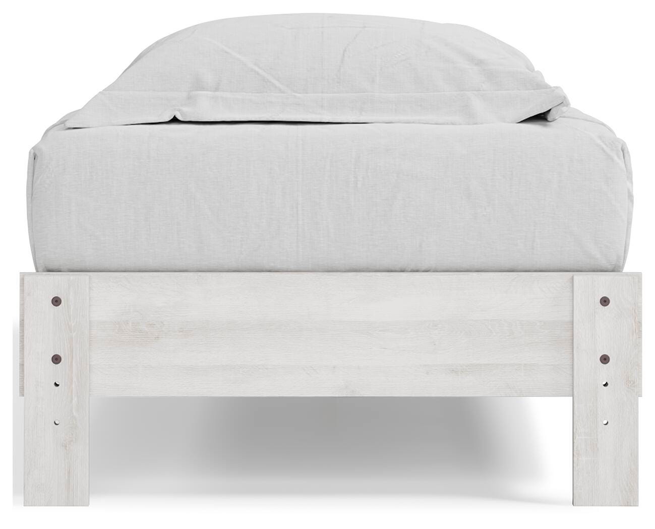 Shawburn Twin Platform Bed, Whitewash, large