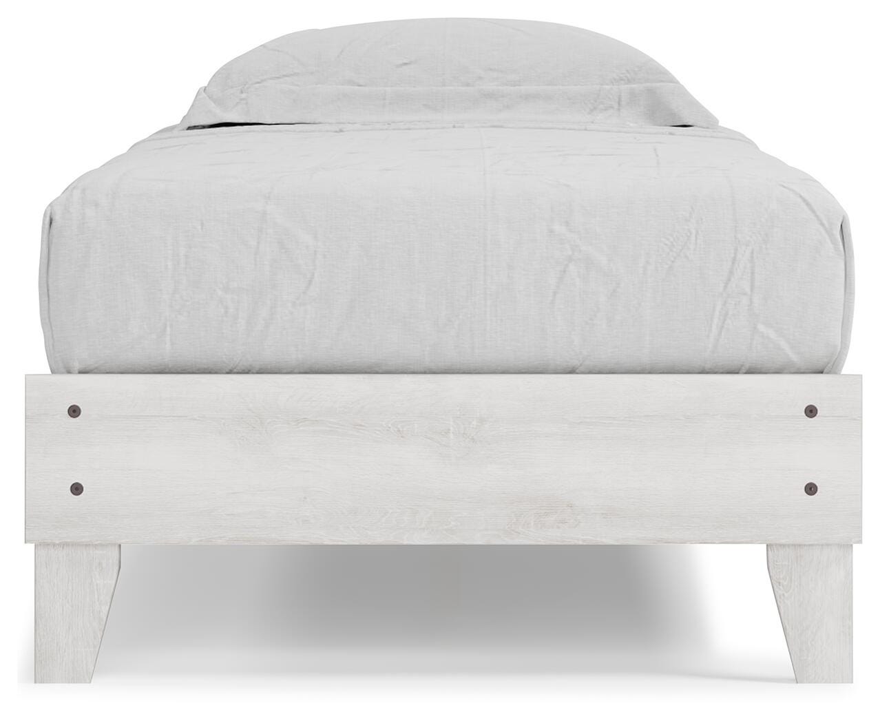 Shawburn Twin Platform Bed, Whitewash, large