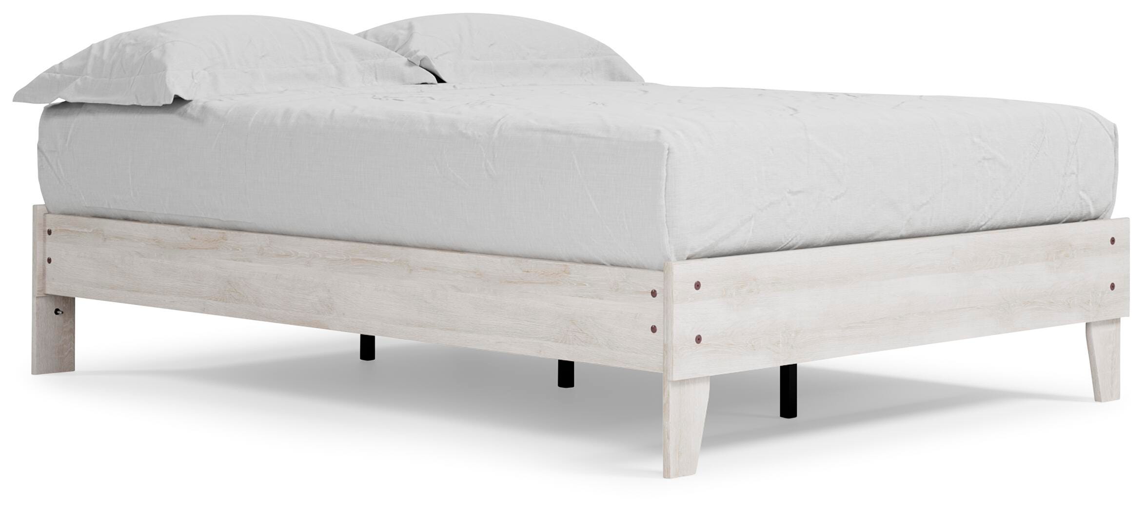 Shawburn Full Platform Bed, Whitewash, large