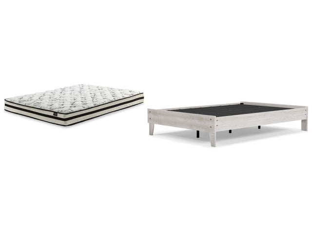 Shawburn Full Platform Bed with Chime 8 Inch Firm Innerspring Mattress