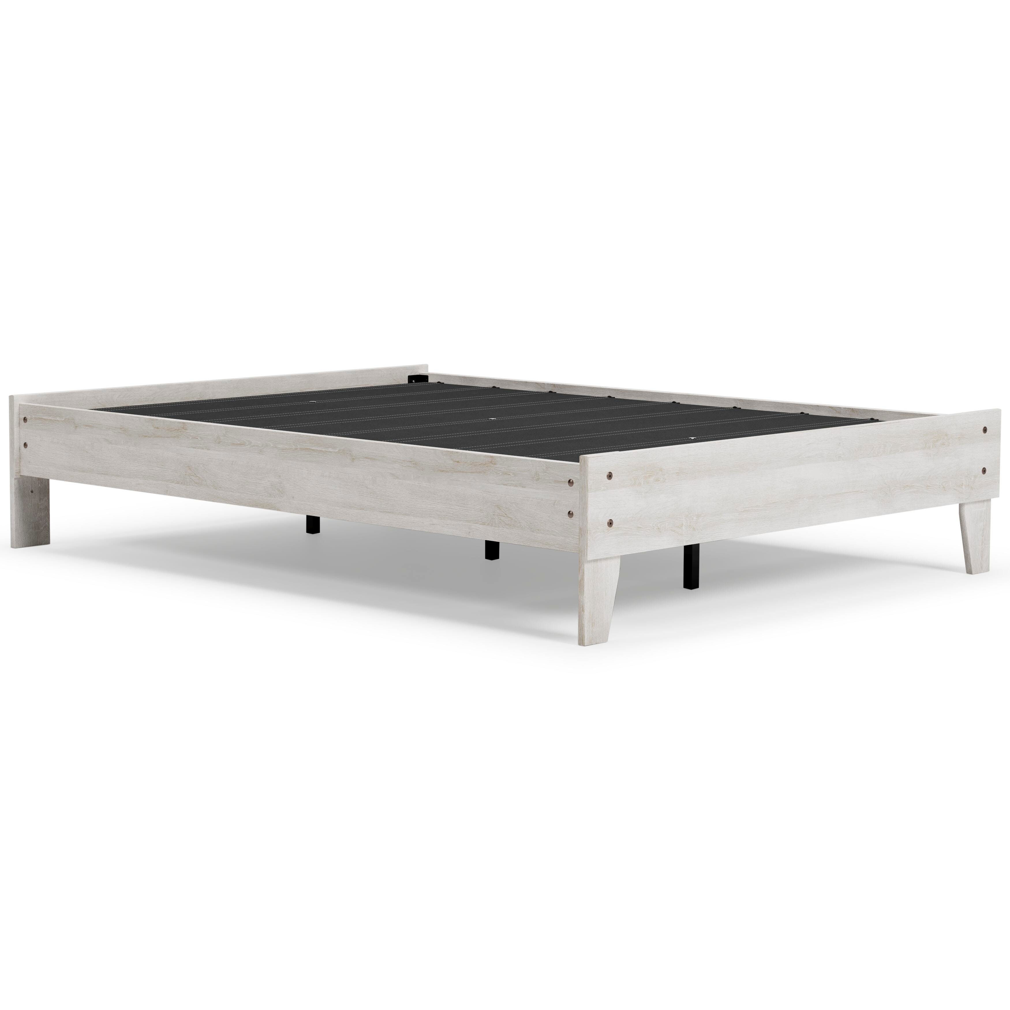Shawburn Full Platform Bed with Mattress, Whitewash, large