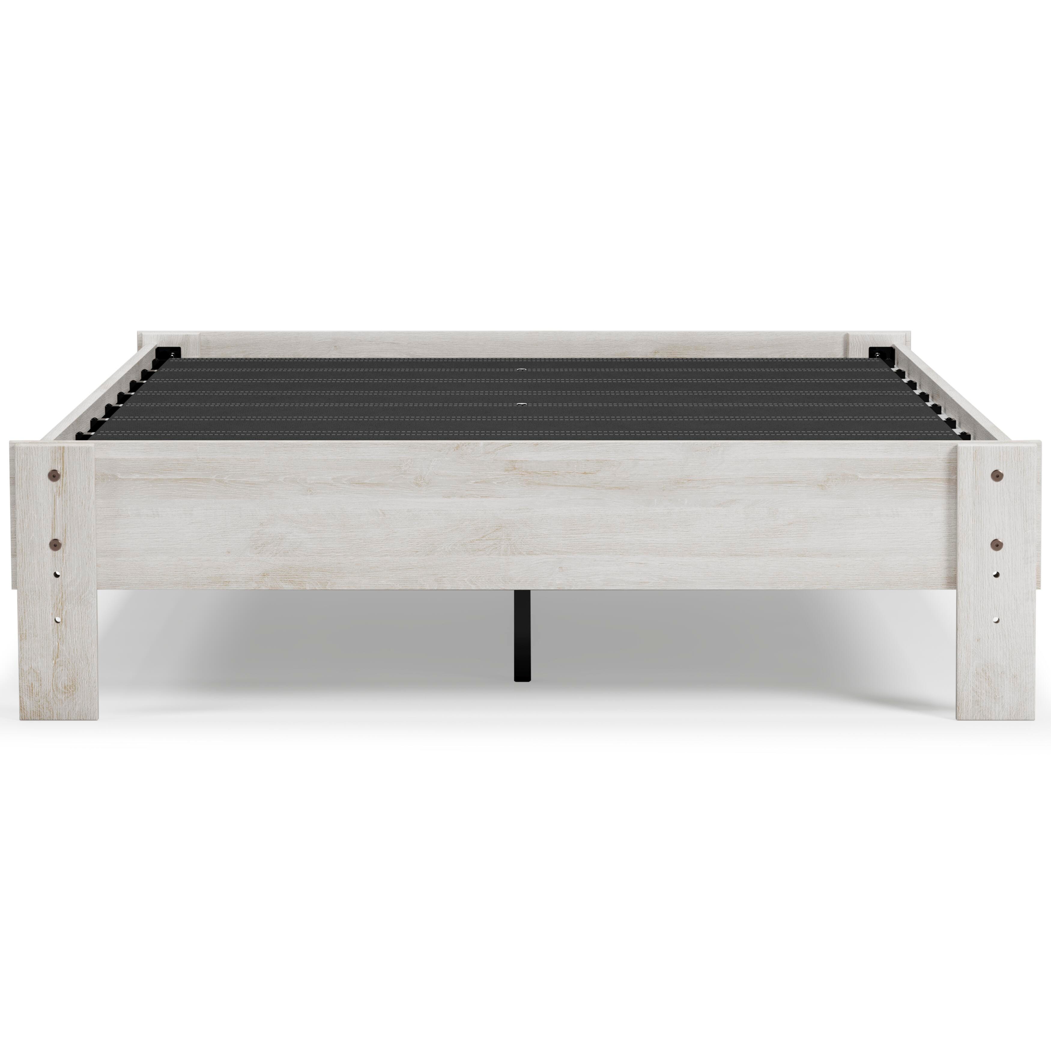 Shawburn Full Platform Bed with Mattress, Whitewash, large