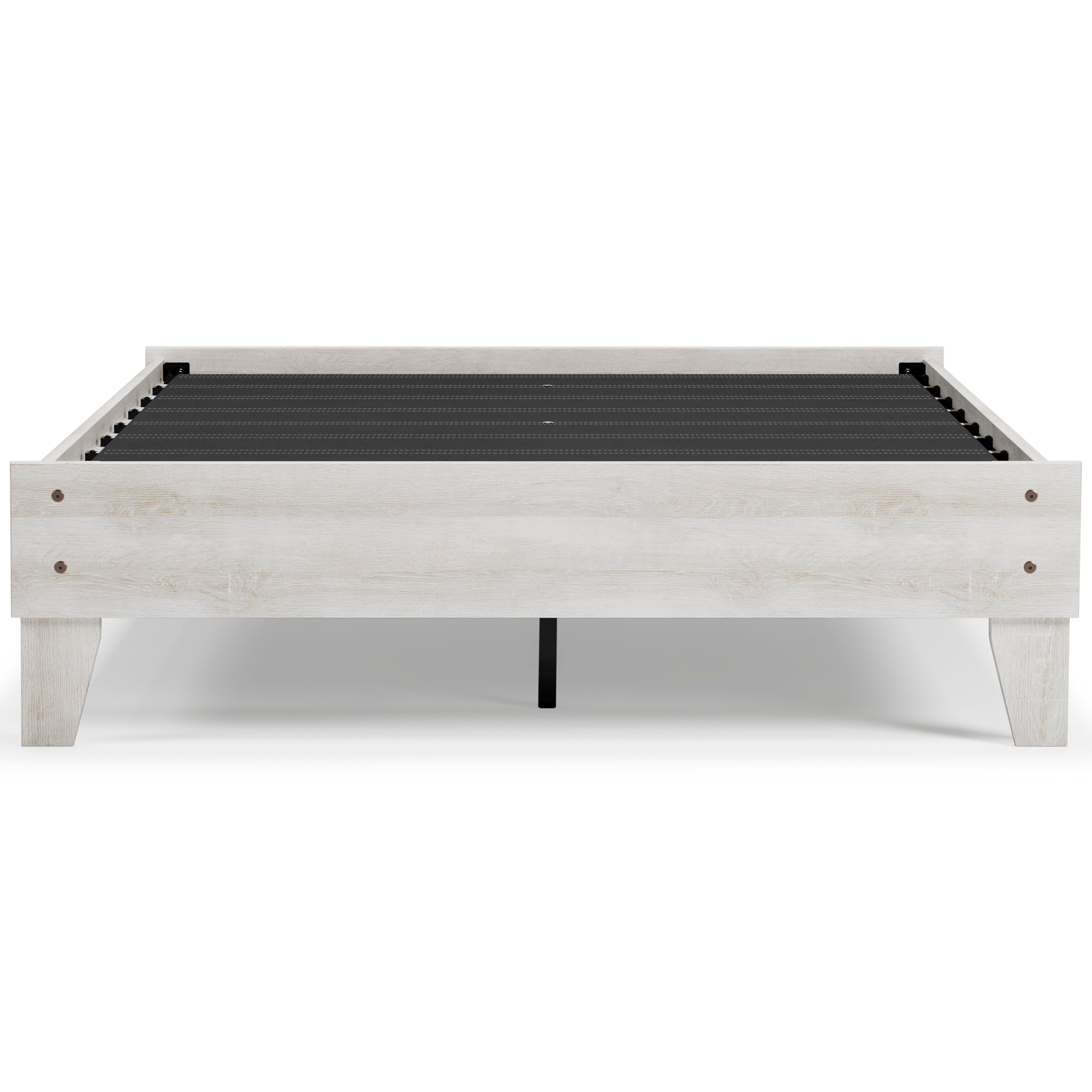 Shawburn Full Platform Bed with Mattress, Whitewash, large