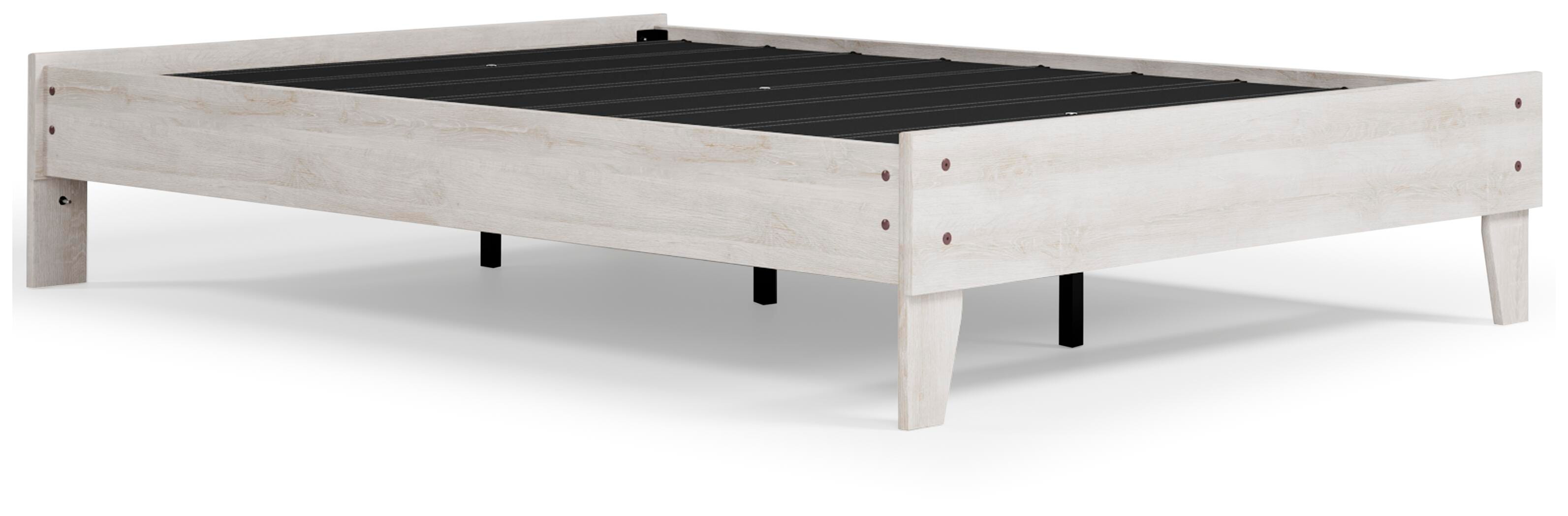 Shawburn Full Platform Bed, Whitewash, large