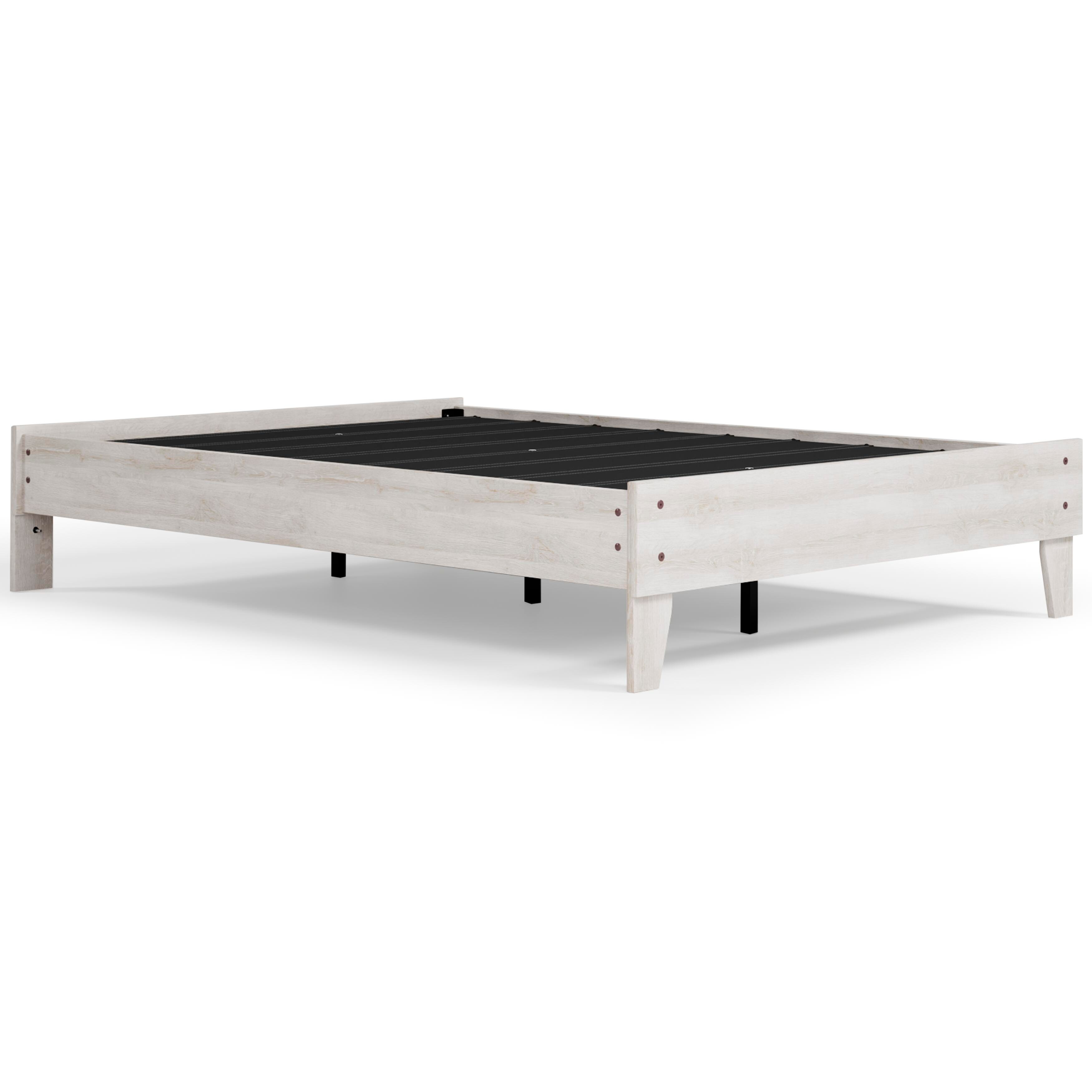 Shawburn Full Platform Bed with Mattress, Whitewash, large