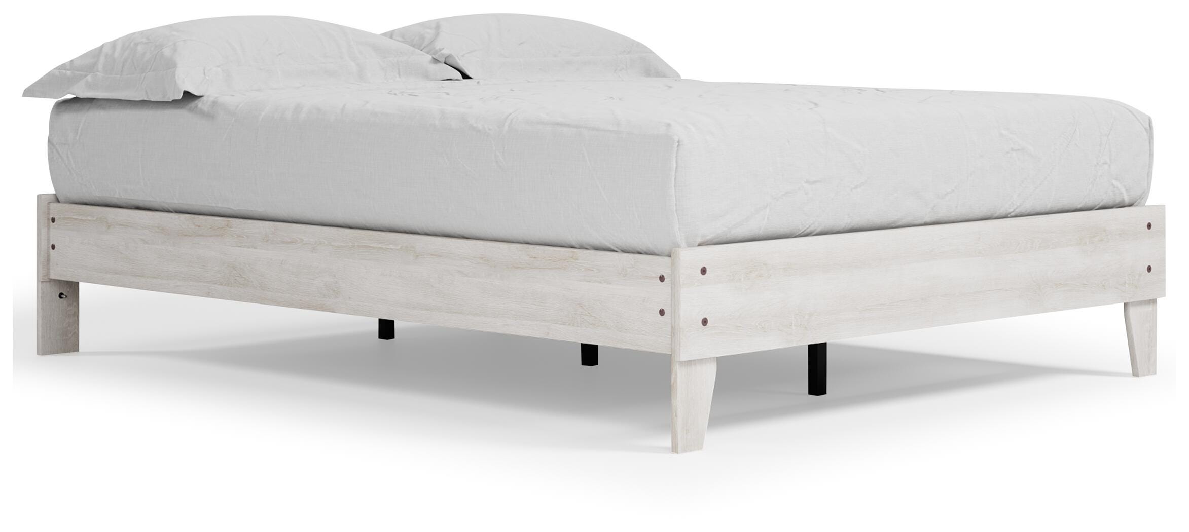 Shawburn Queen Platform Bed, Whitewash, large