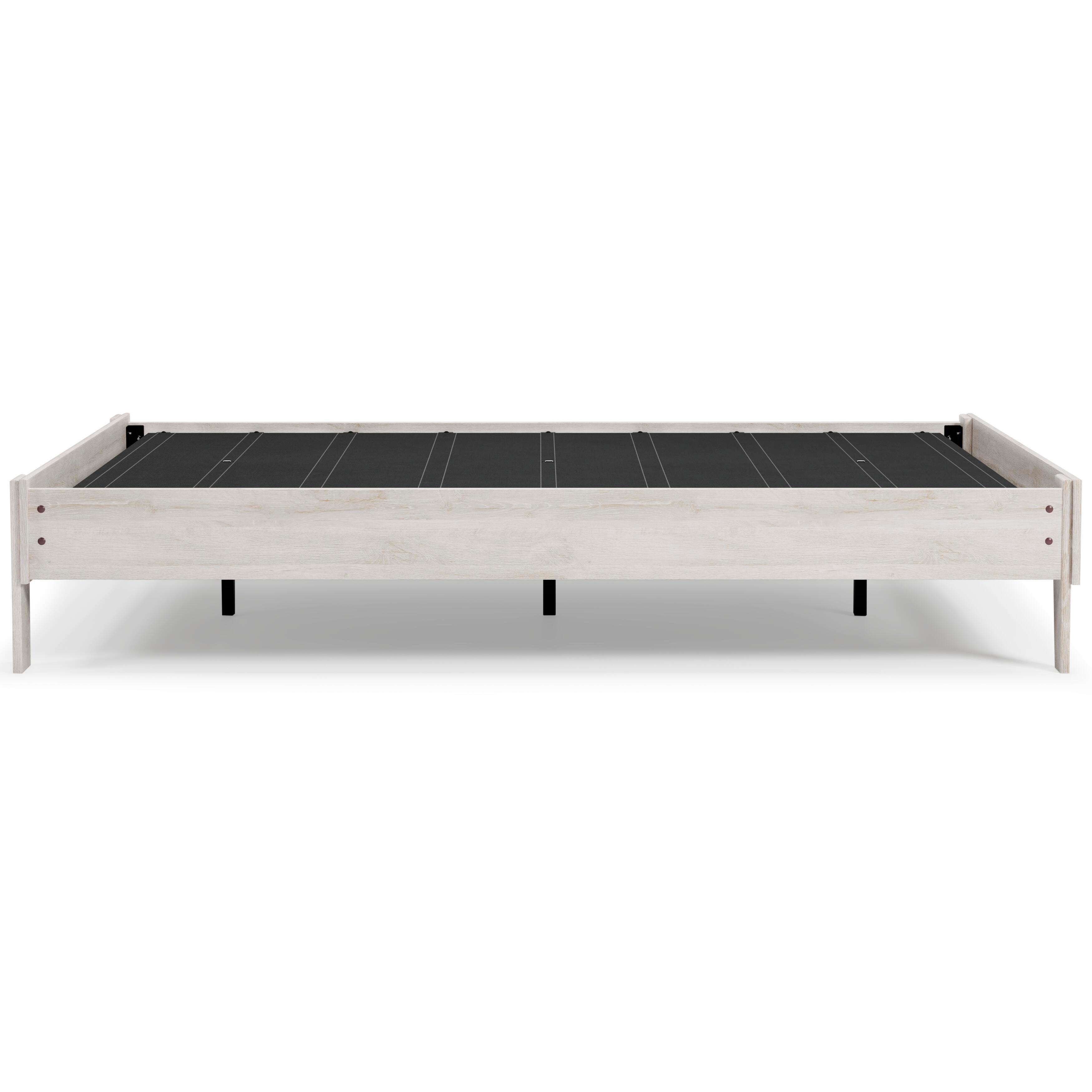 Shawburn Queen Platform Bed with Mattress, Whitewash, large