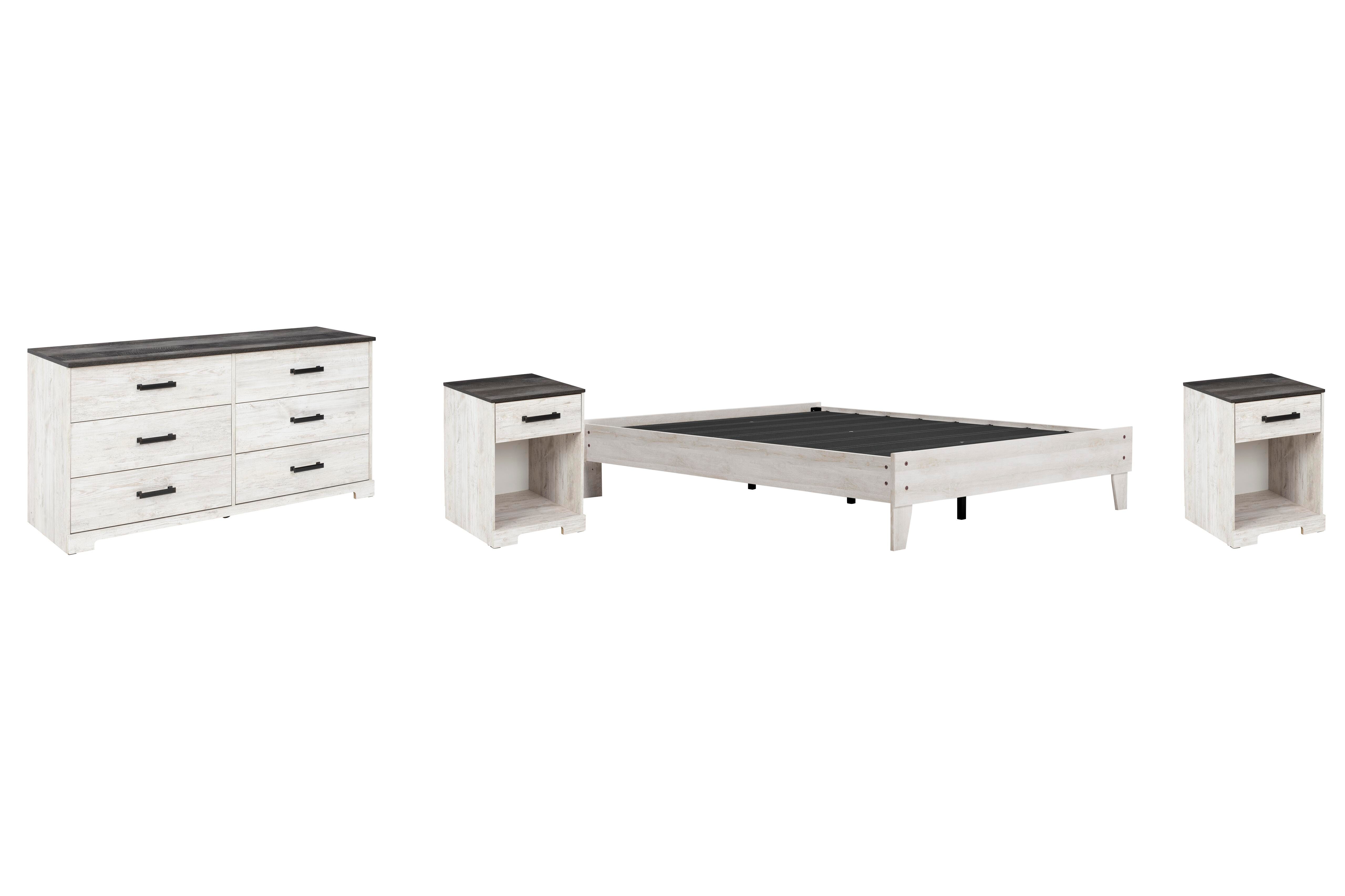 Shawburn Queen Platform Bed with Dresser and 2 Nightstands, , large