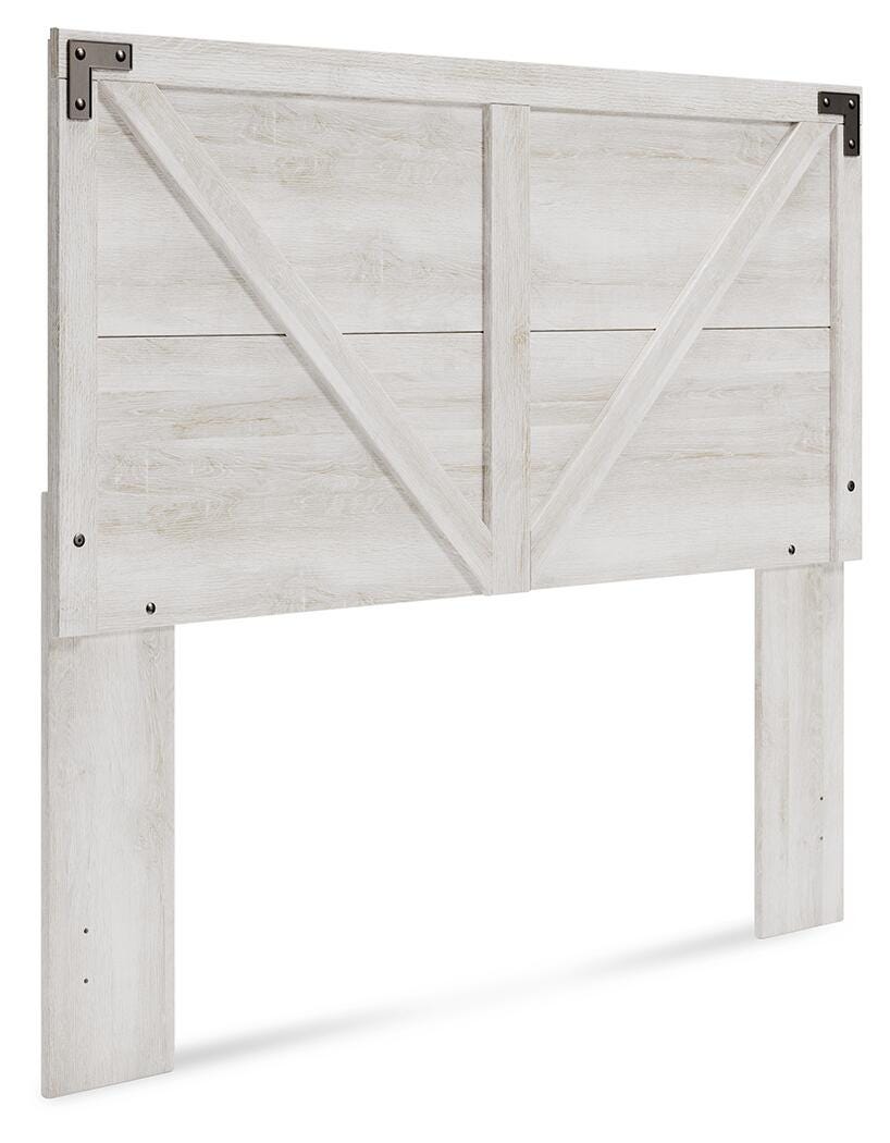 Shawburn Queen Crossbuck Panel Headboard, Whitewash, large