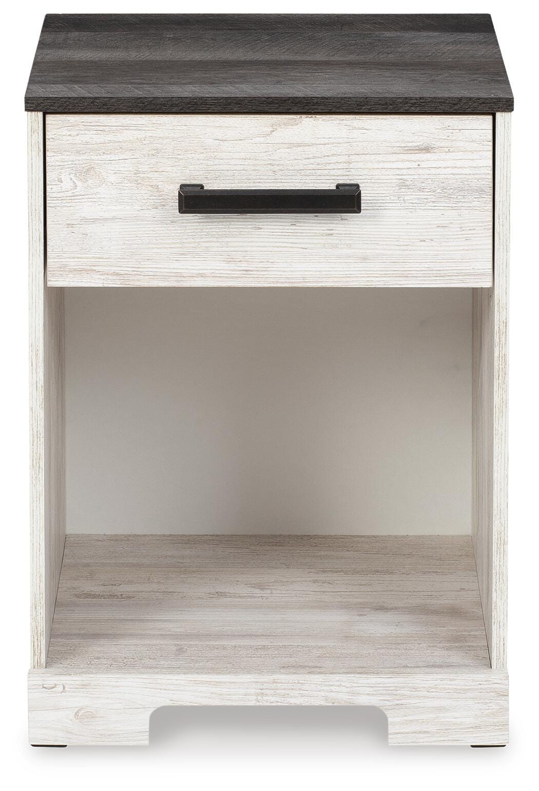 Shawburn Nightstand, Whitewash/Charcoal Gray, large