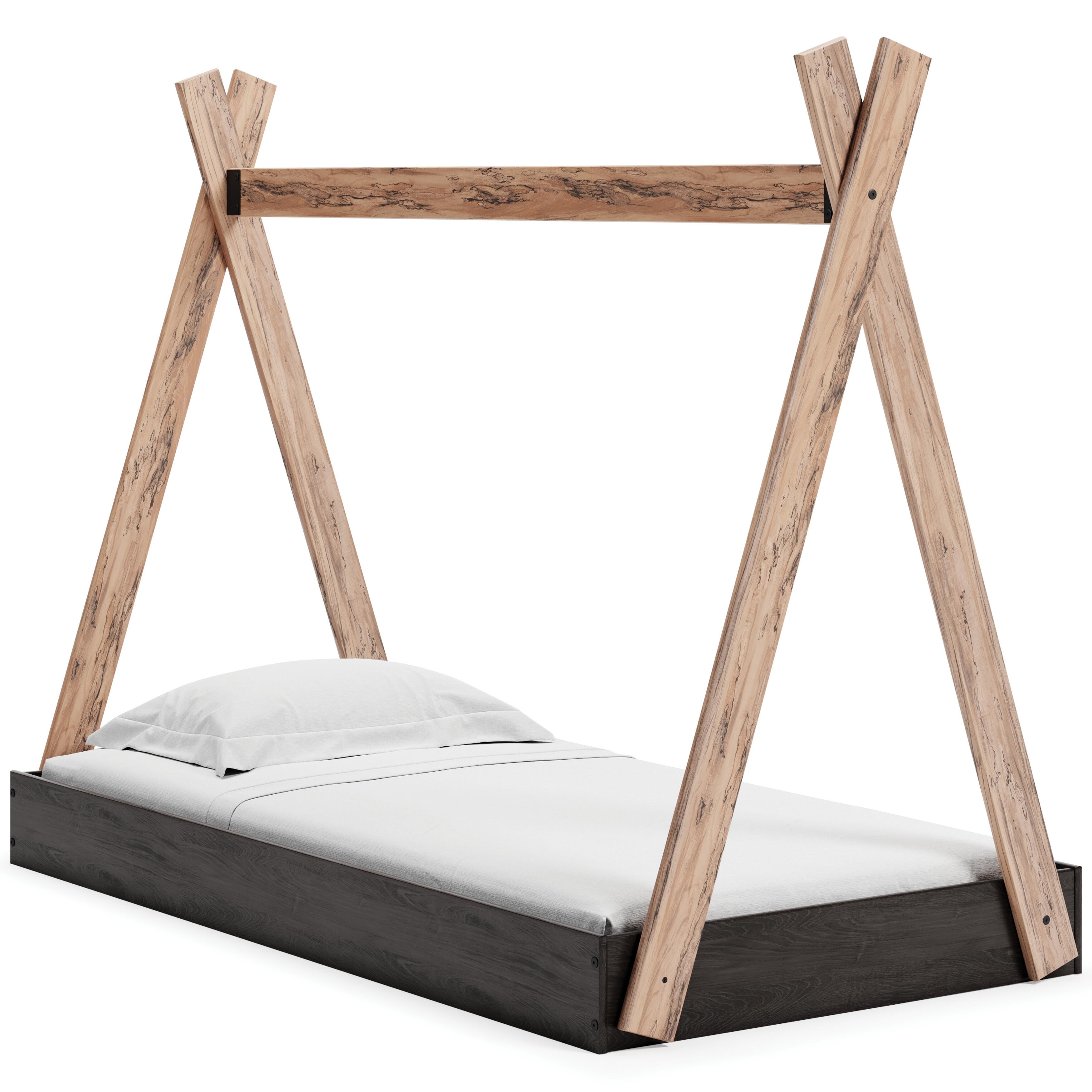 Piperton Twin Tent Complete Bed in Box, Two-tone Brown/Charcoal, large