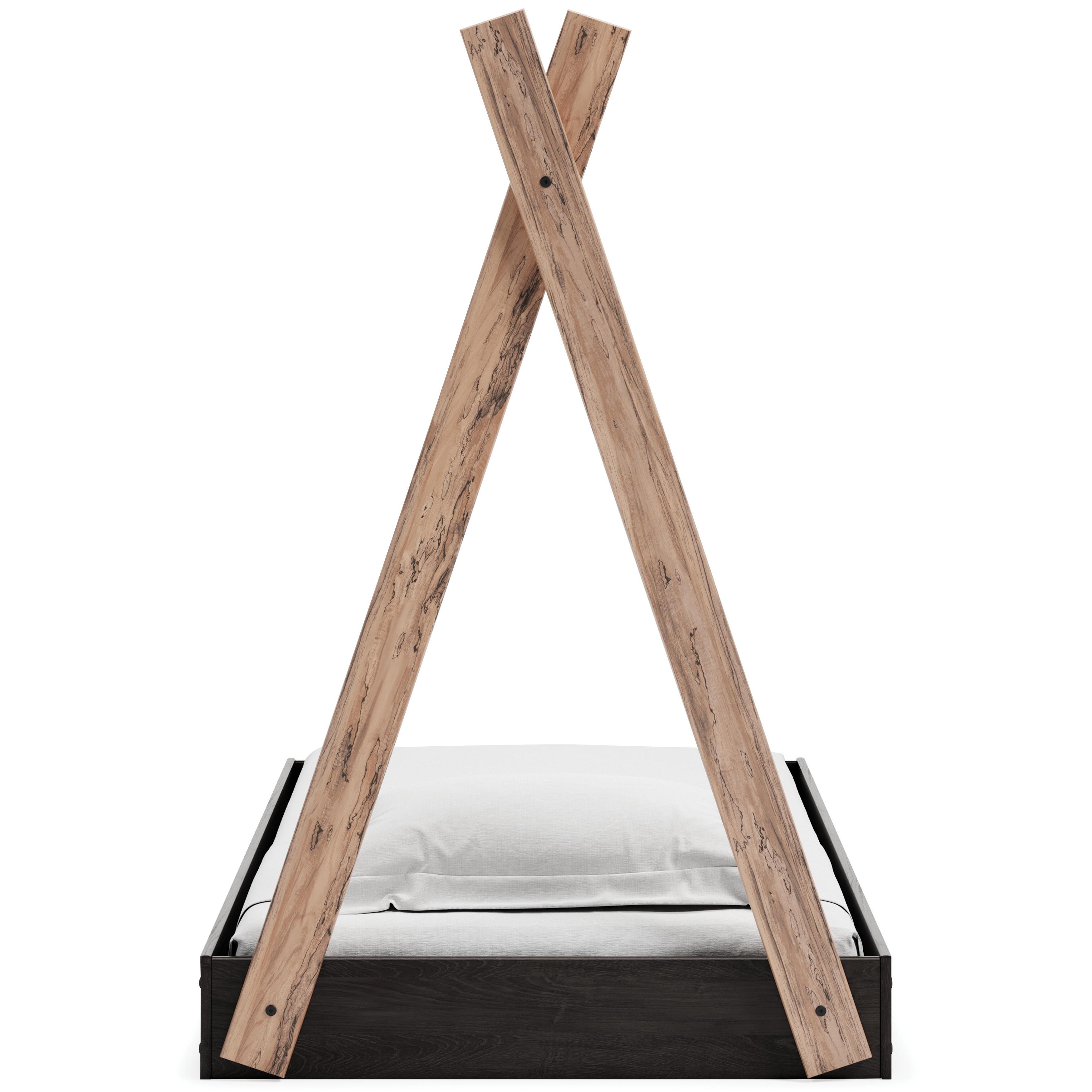 Piperton Twin Tent Complete Bed in Box, Two-tone Brown/Charcoal, large
