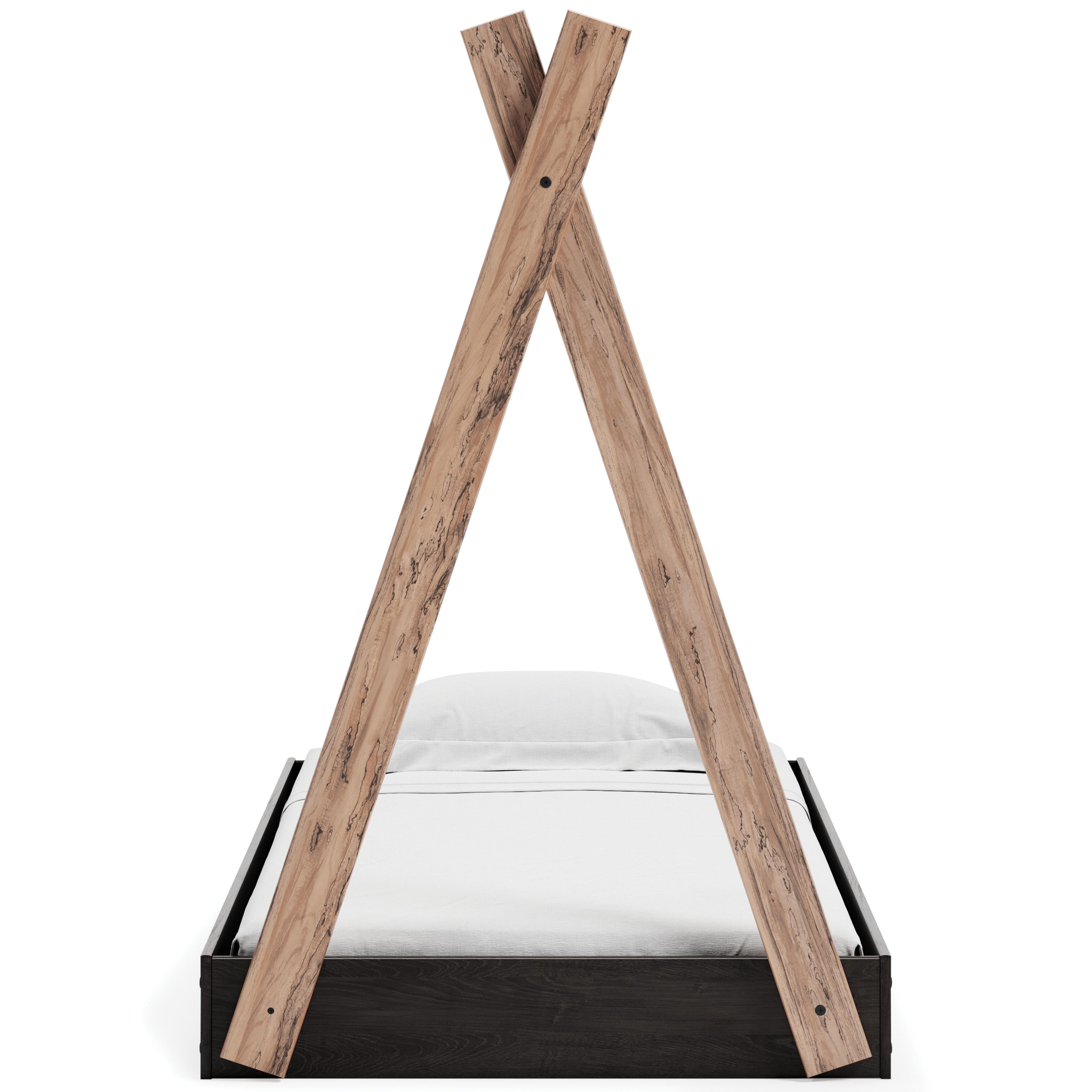 Piperton Twin Tent Complete Bed in Box, Two-tone Brown/Charcoal, large