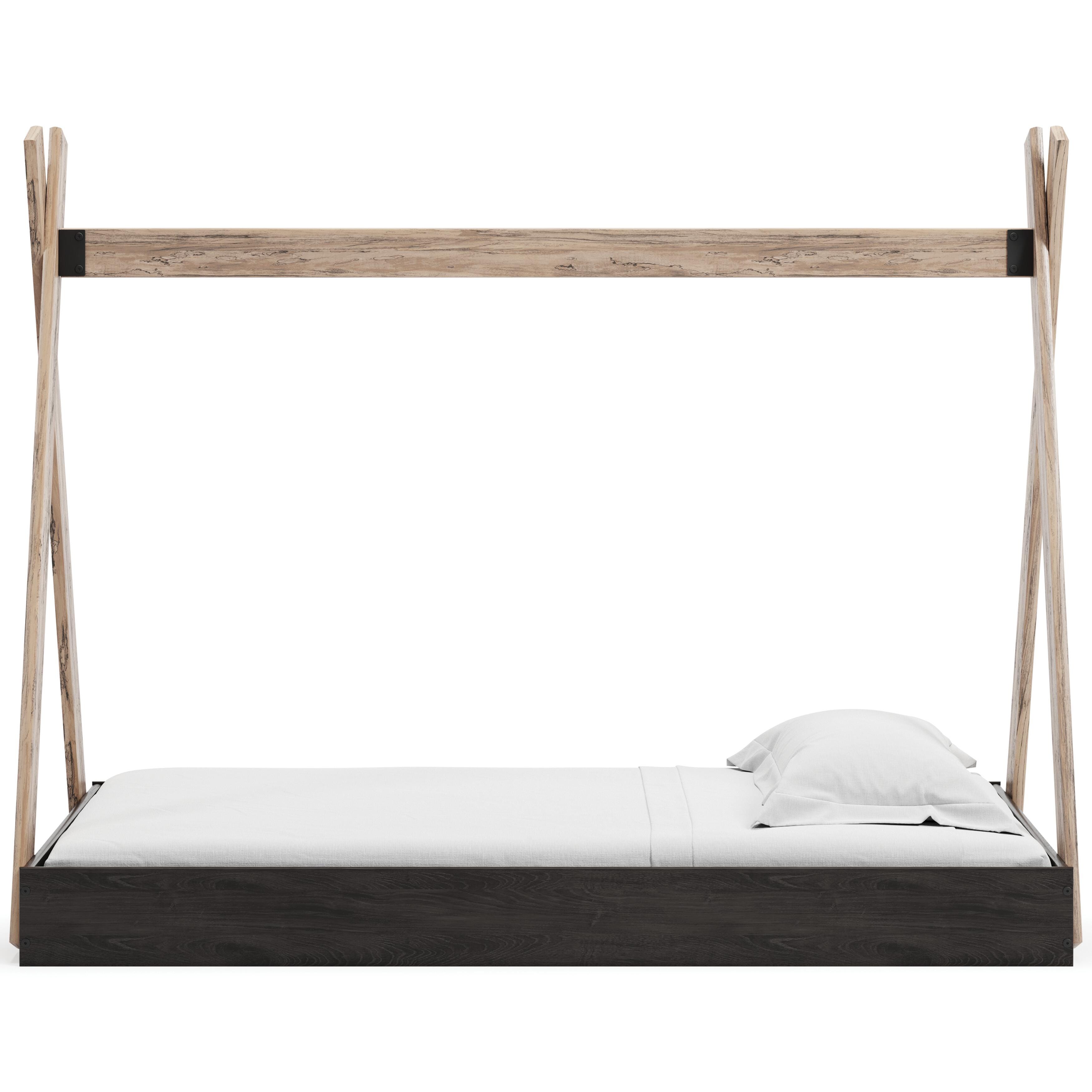 Piperton Twin Tent Complete Bed in Box, Two-tone Brown/Charcoal, large