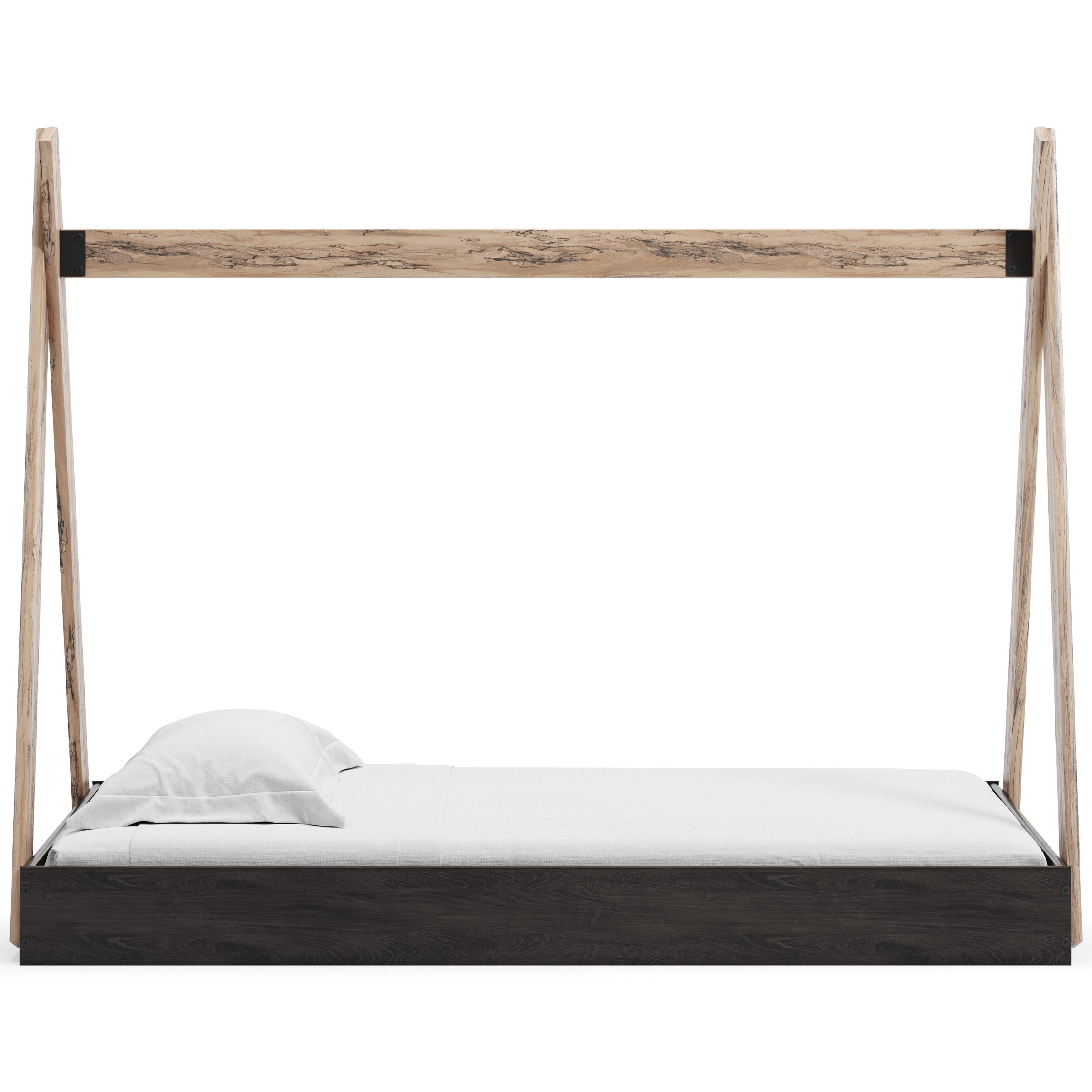 Piperton Twin Tent Complete Bed in Box, Two-tone Brown/Charcoal, large