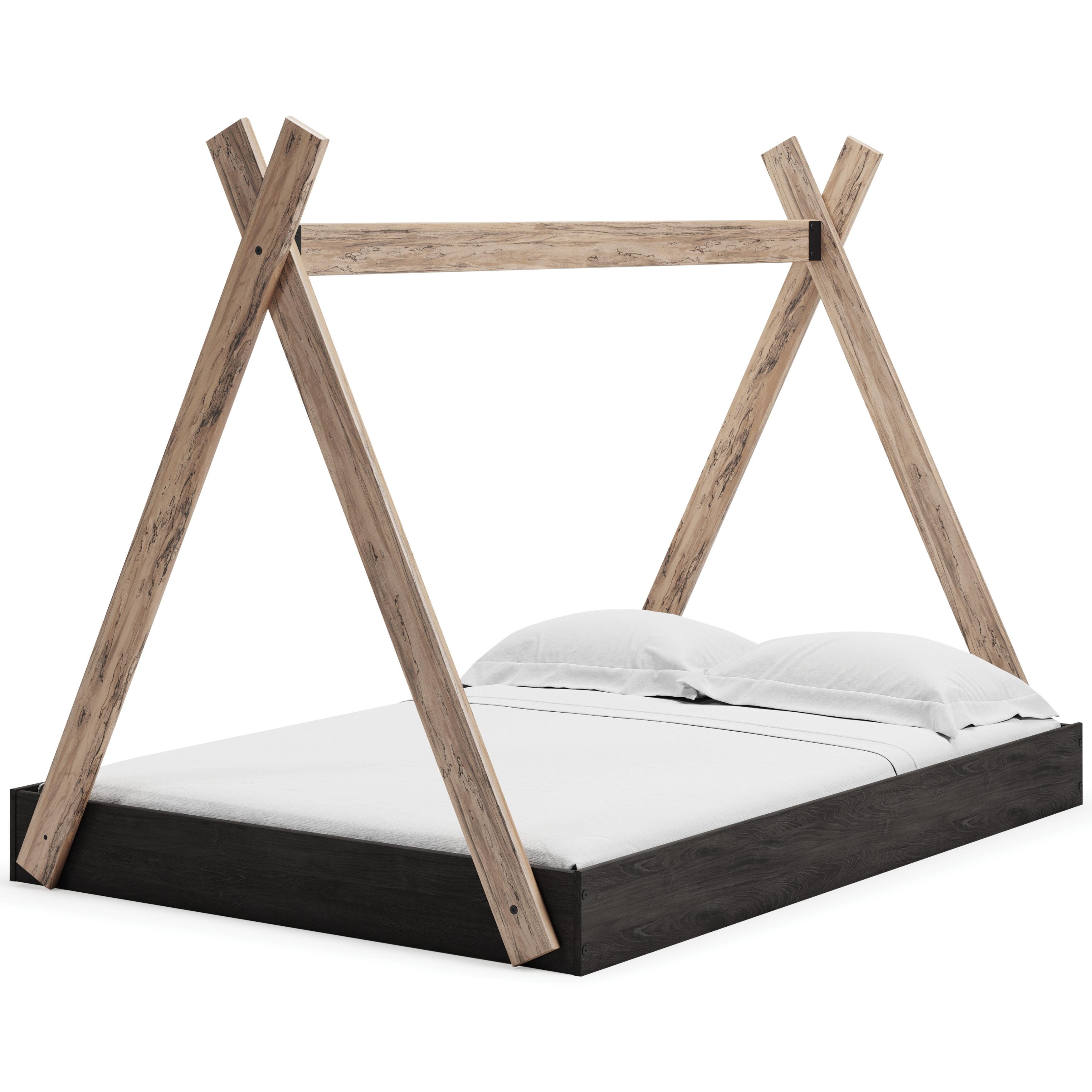 Piperton Full Tent Complete Bed in Box, Two-tone Brown/Charcoal, large